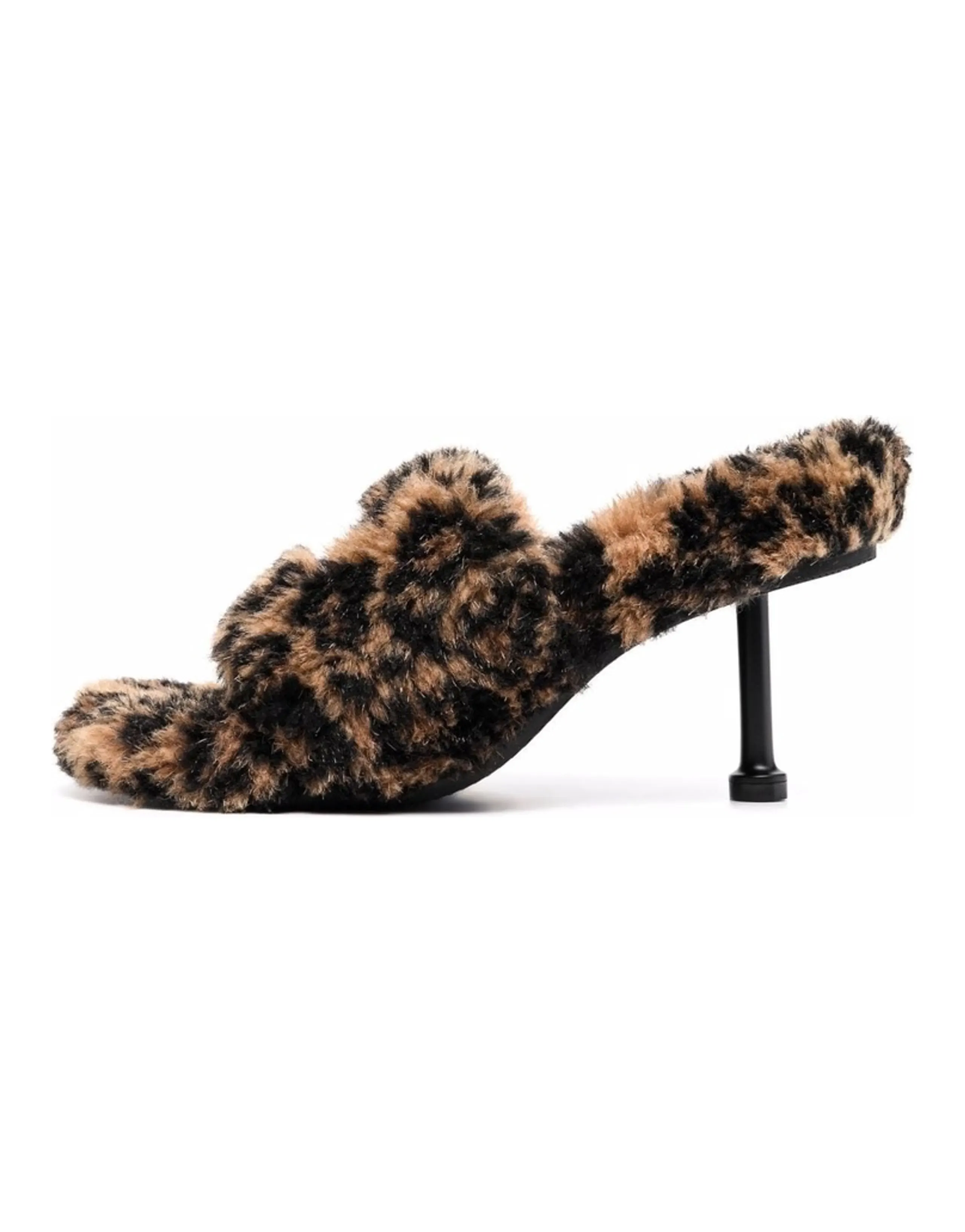 Balenciaga Furry Slide Slippers Women's Black Brown