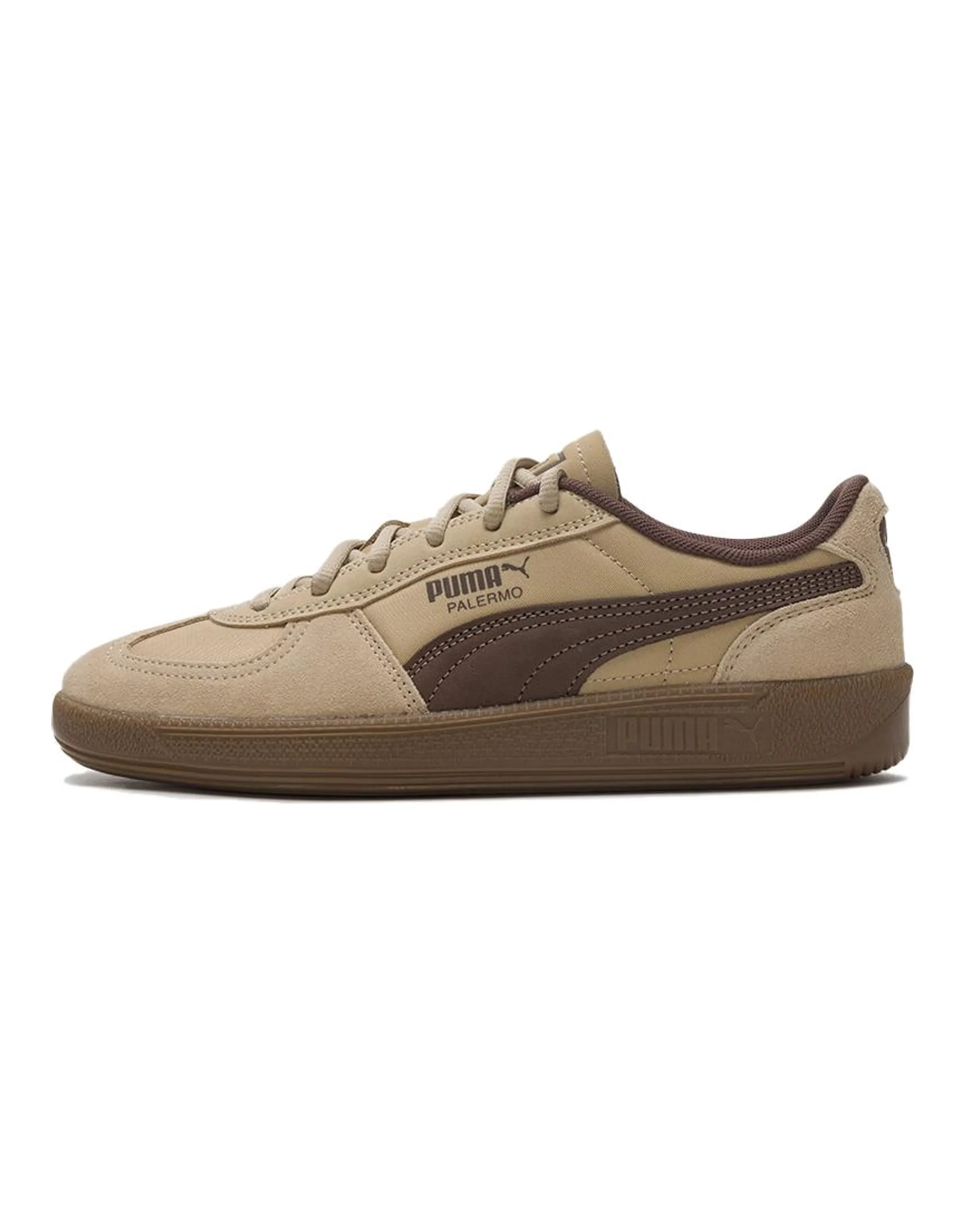 PUMA Palermo Wear resistant And Lightweight Low Top Skateboard Shoes Unisex Brown