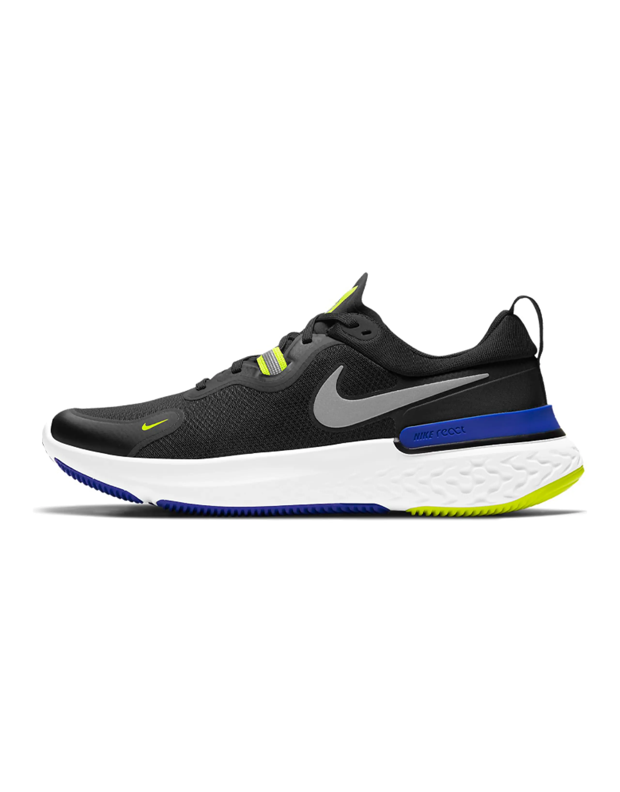 Nike React Miler Black Cyber Blue
