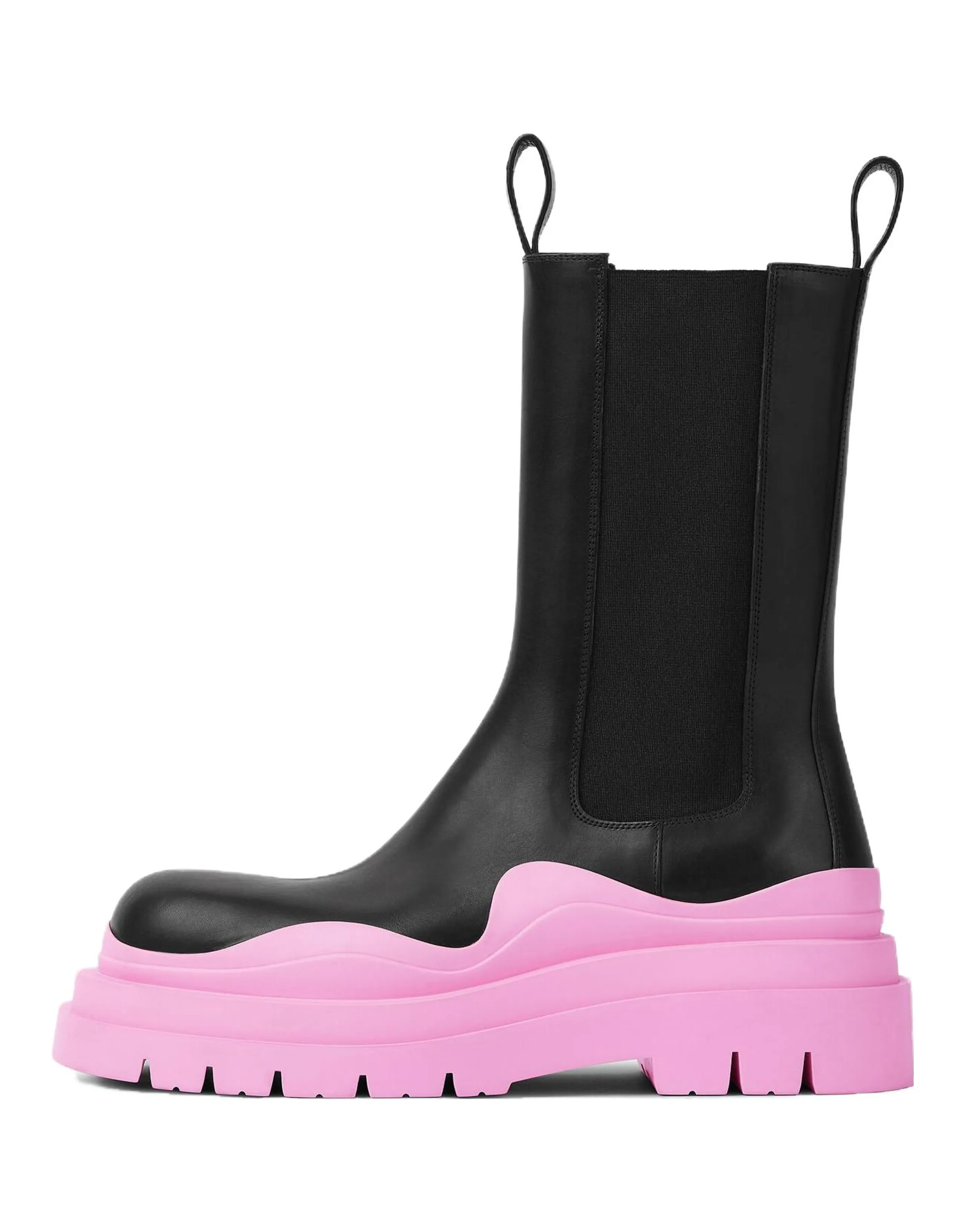Bottega Veneta Tire Chelsea Boot Black Gloss Women's