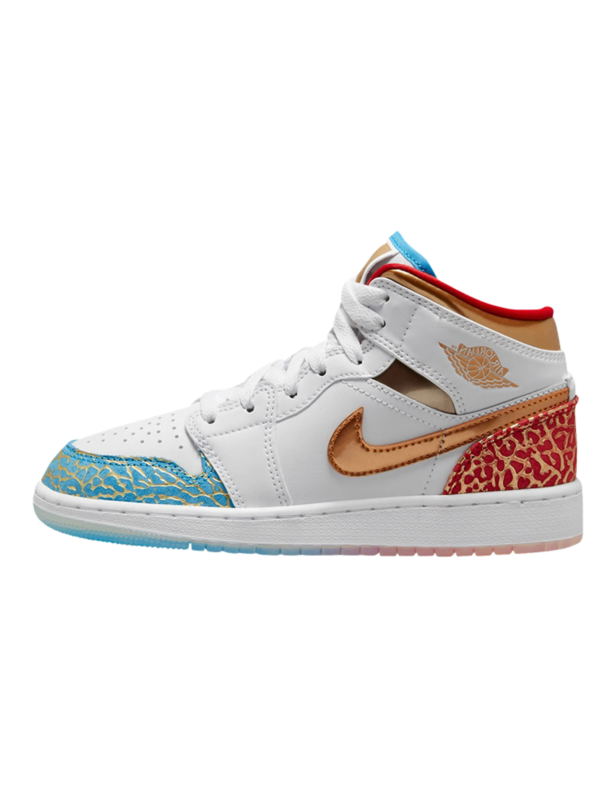 Jordan 1 Mid Sneaker School NC To Chicago GS