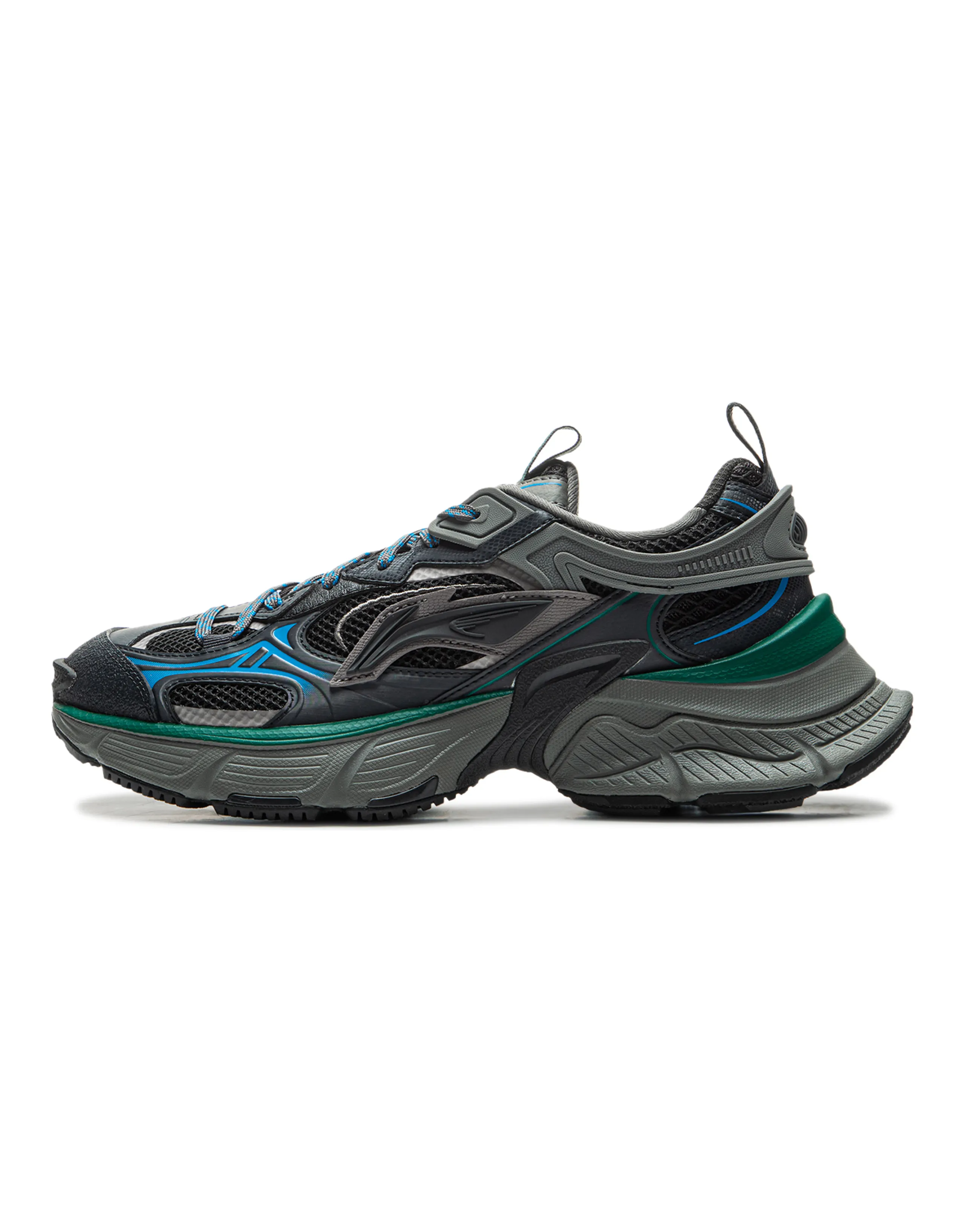 LiNing Star Cushioning Anti-Slip Wear-Resistant Breathable Height Increasing Low-Top Chunky Sneakers Men's Dark Gray