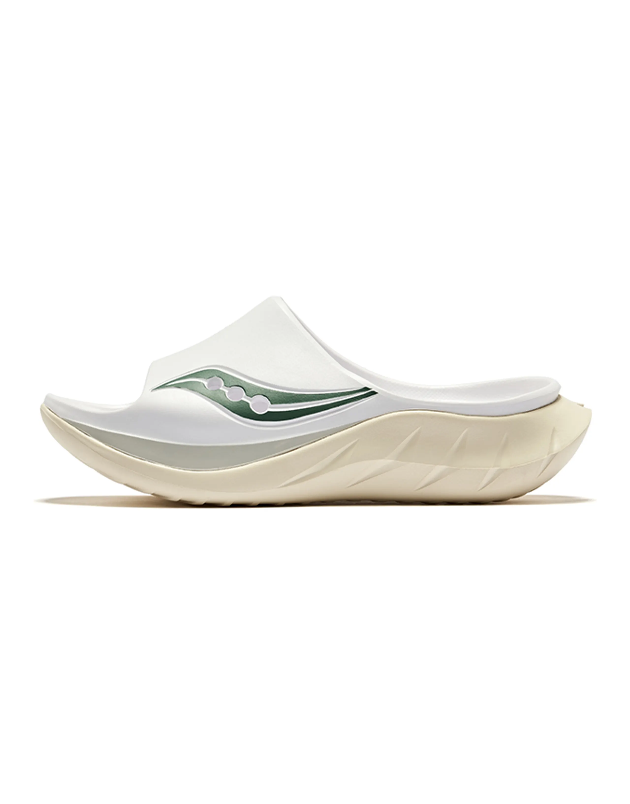 Saucony Slide Slippers Unisex White Beige Green