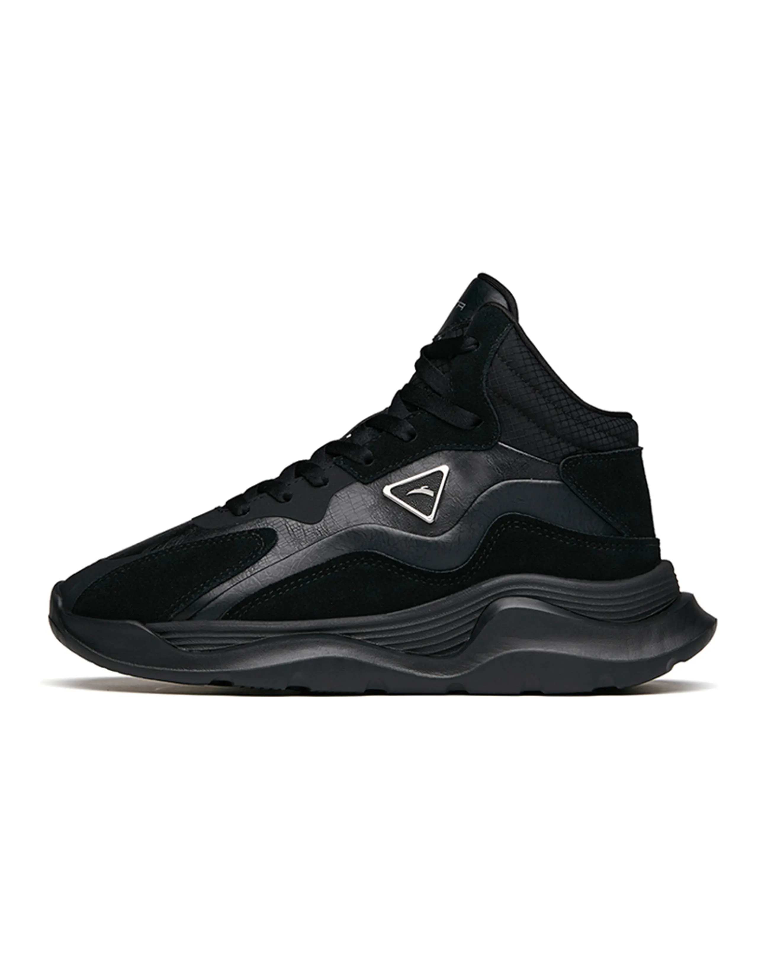ANTA Skateboard Shoes Women's Mid-Top Black