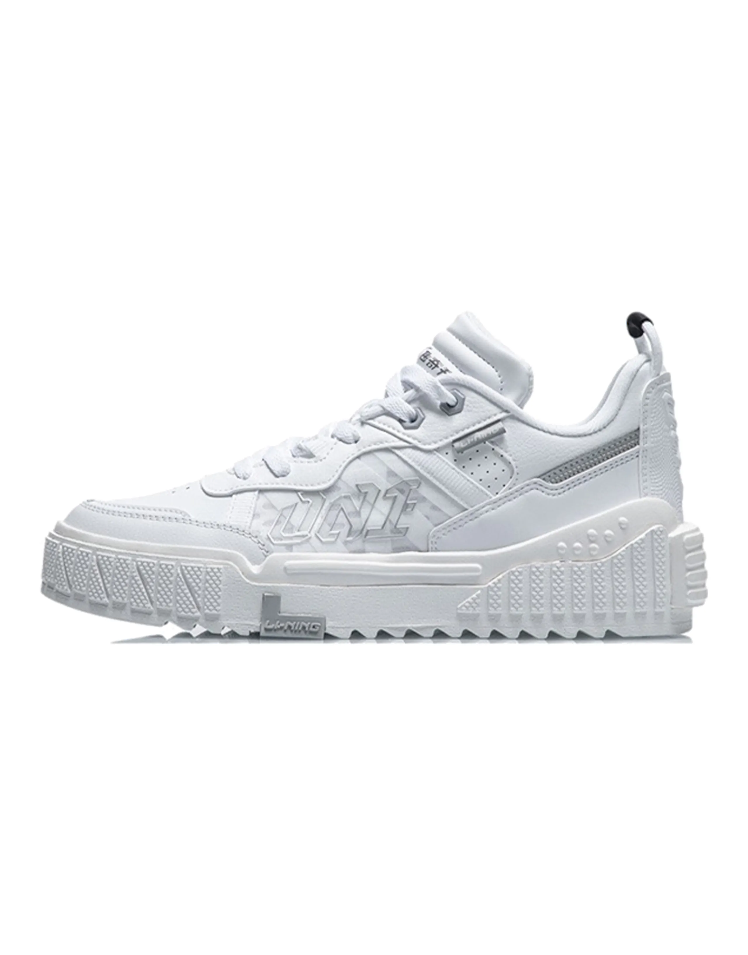 LiNing 001 UNBLOCK Coverage Lightweight Slip-Resistant Low-Top Skateboard Shoes Standard White