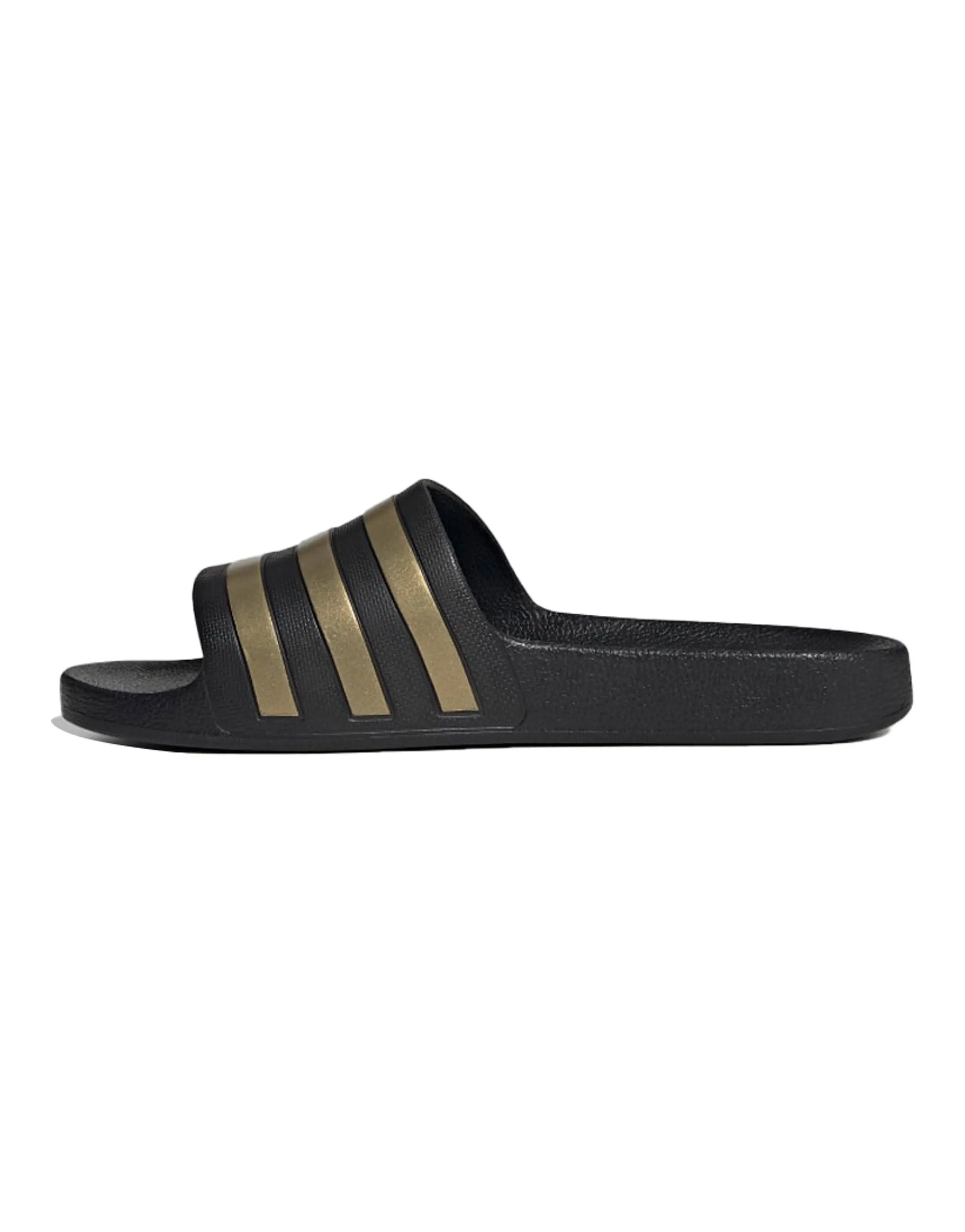 Adidas Adilette Aqua Slides Core Black Gold Metallic