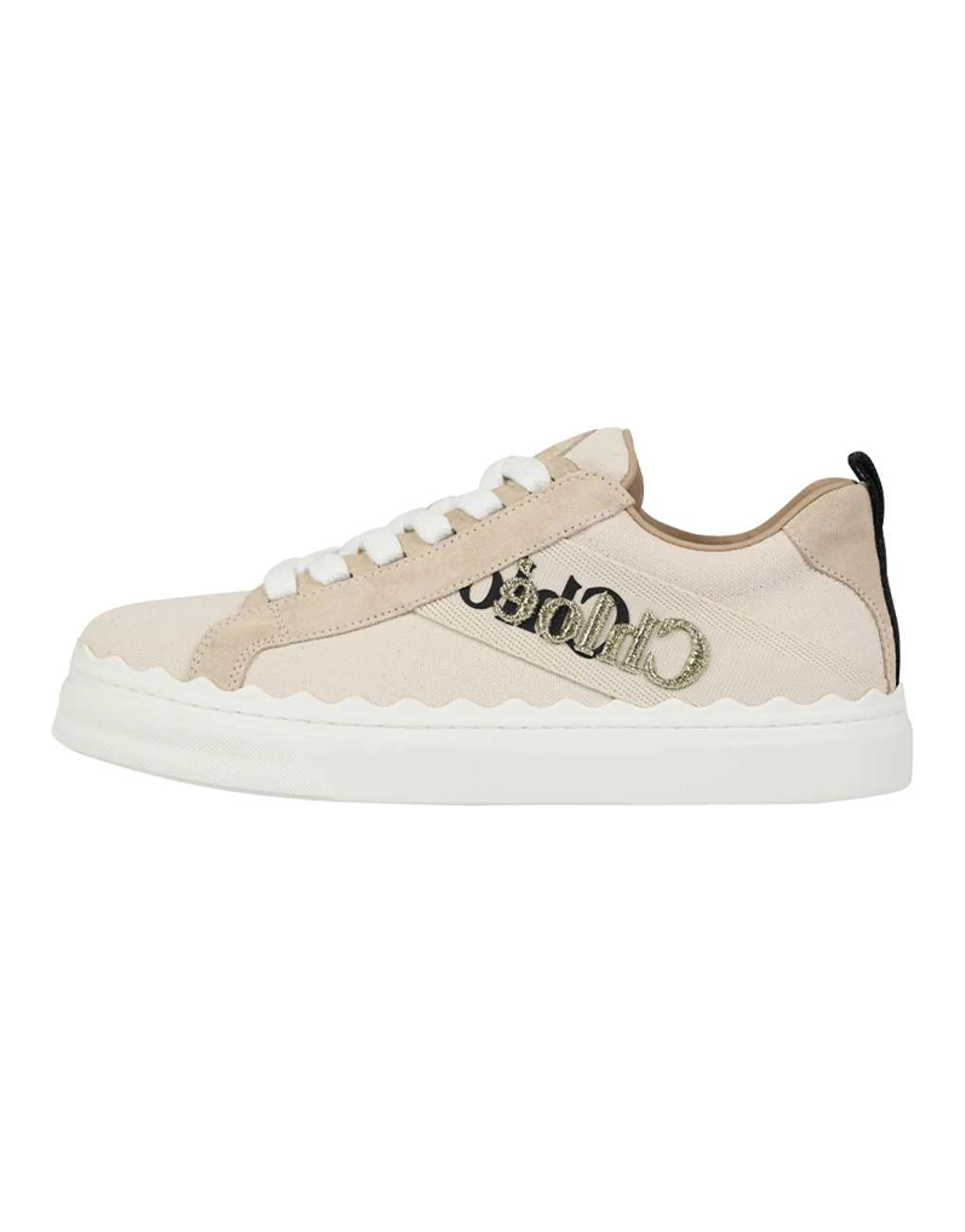 Chloe Lauren Low-Top Stylish Skateboarding Shoes Women's Beige