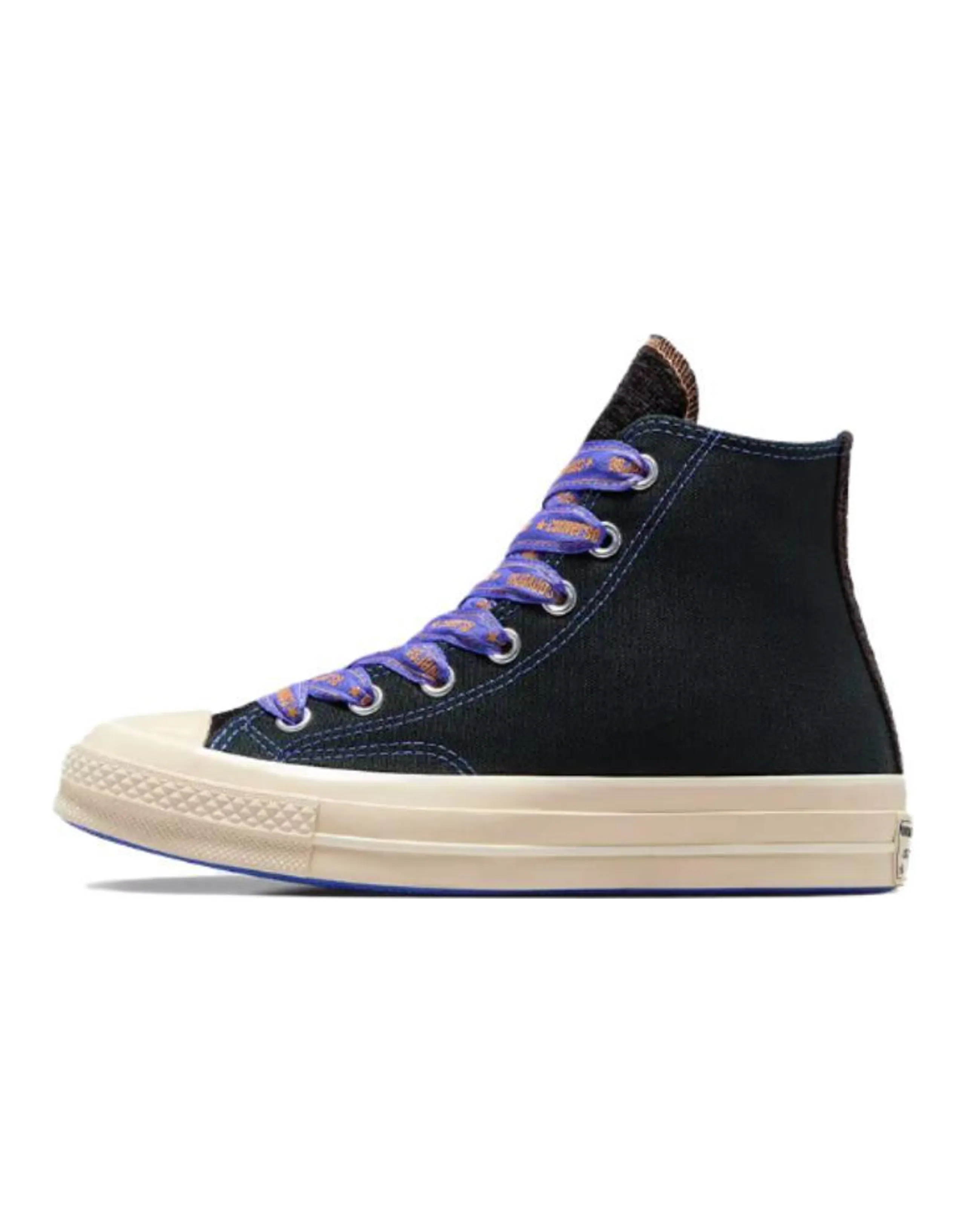 Chuck 70 Converse High 'Ribbon Laces Black Blue Flame'