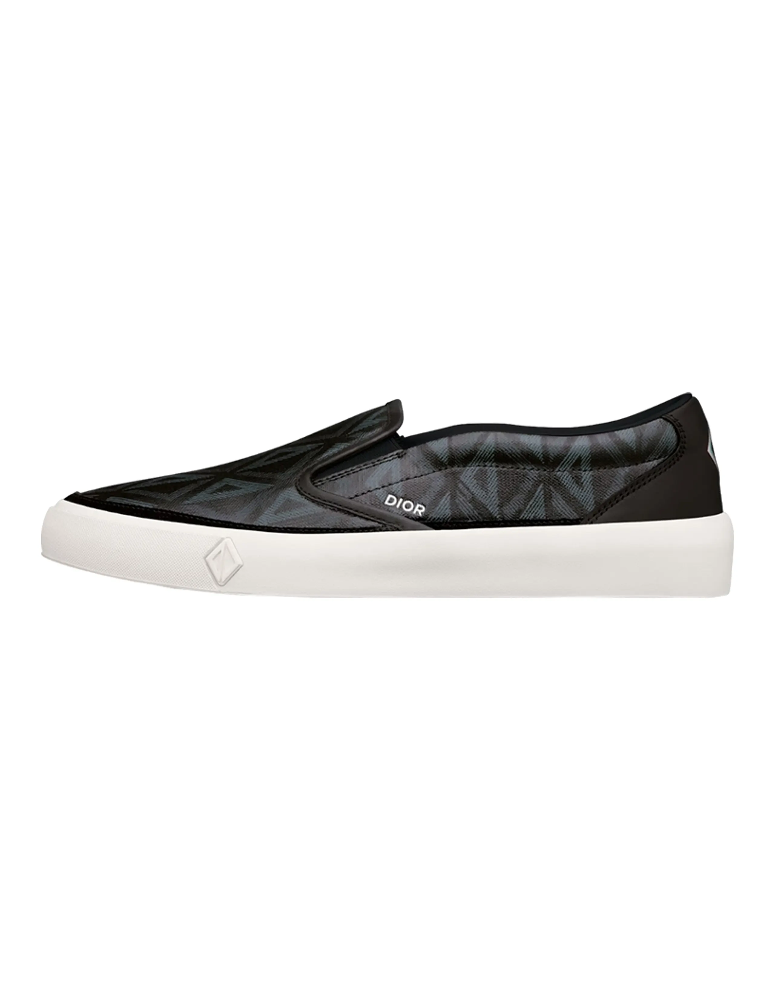 DIOR B101 Leather Canvas Logo Low-Top Fashion Sneakers Men's Black