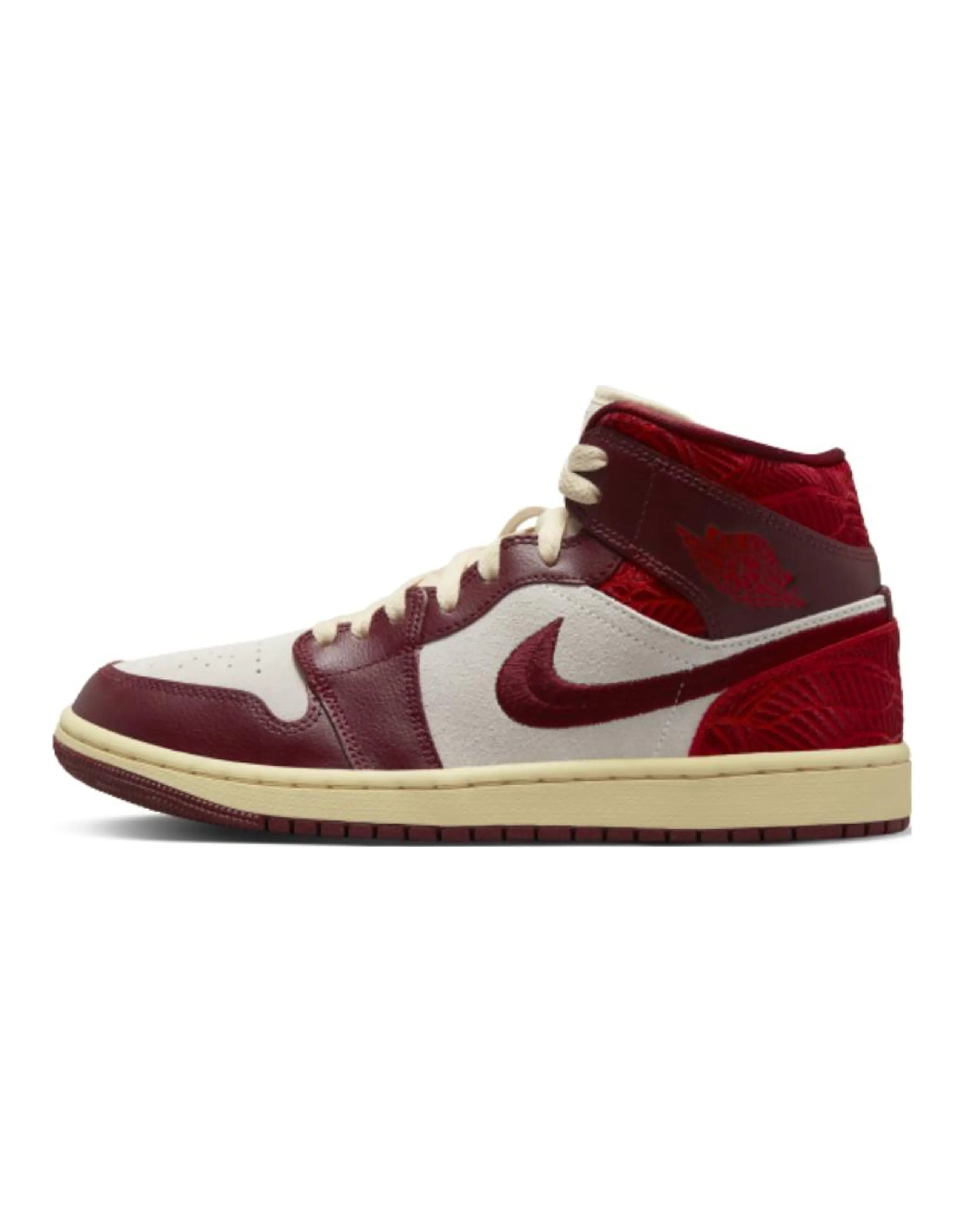 JORDAN 1 Mid Se Tiki Leaf Team Red Women's