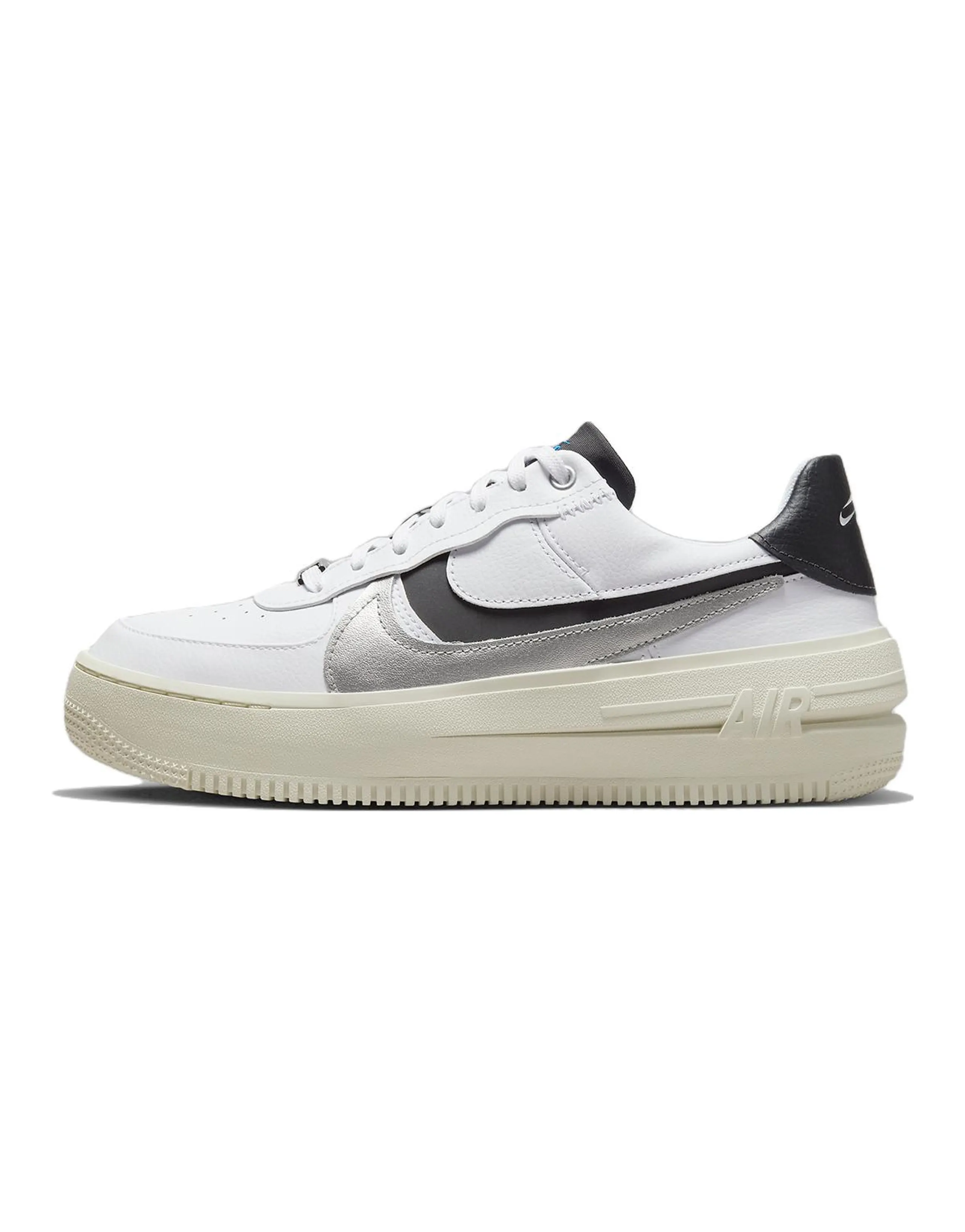 Nike Air Force 1 PLT.AF.ORM White Metallic Silver Black Women's