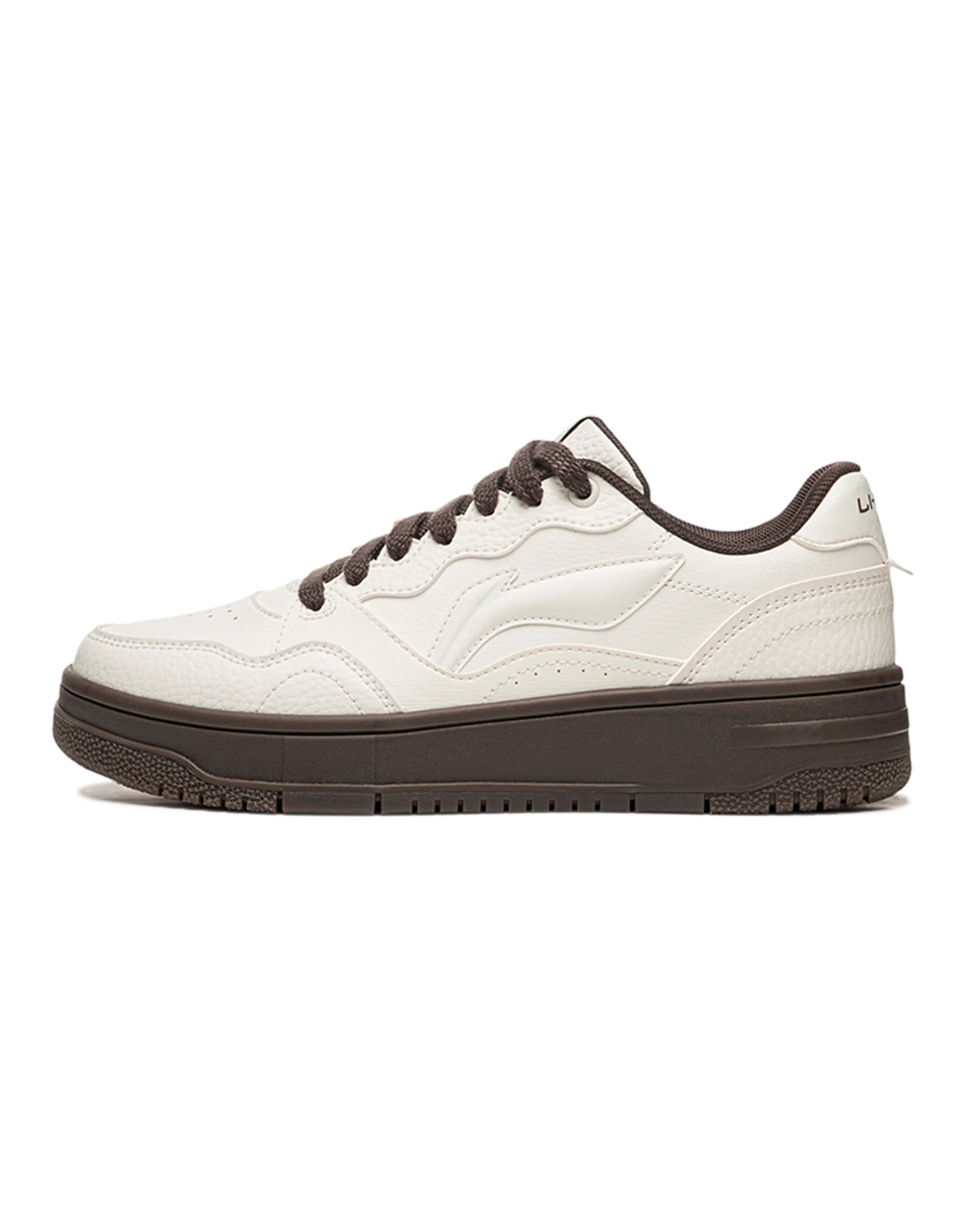 LiNing Tianji Soft Slip Resistant Cushioning Abrasion Resistant Low Top Skateboard Shoes Women's Mist White
