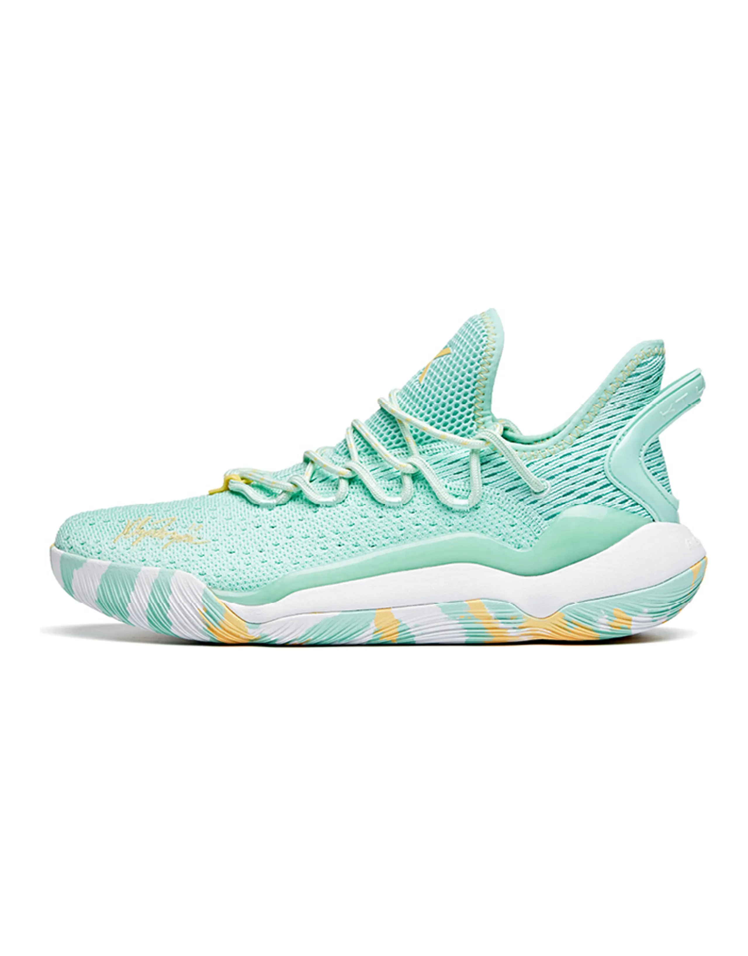 ANTA Light Cavalry 5 Basketball Shoes Men Low-Top Ceramic Green/Light Yellow