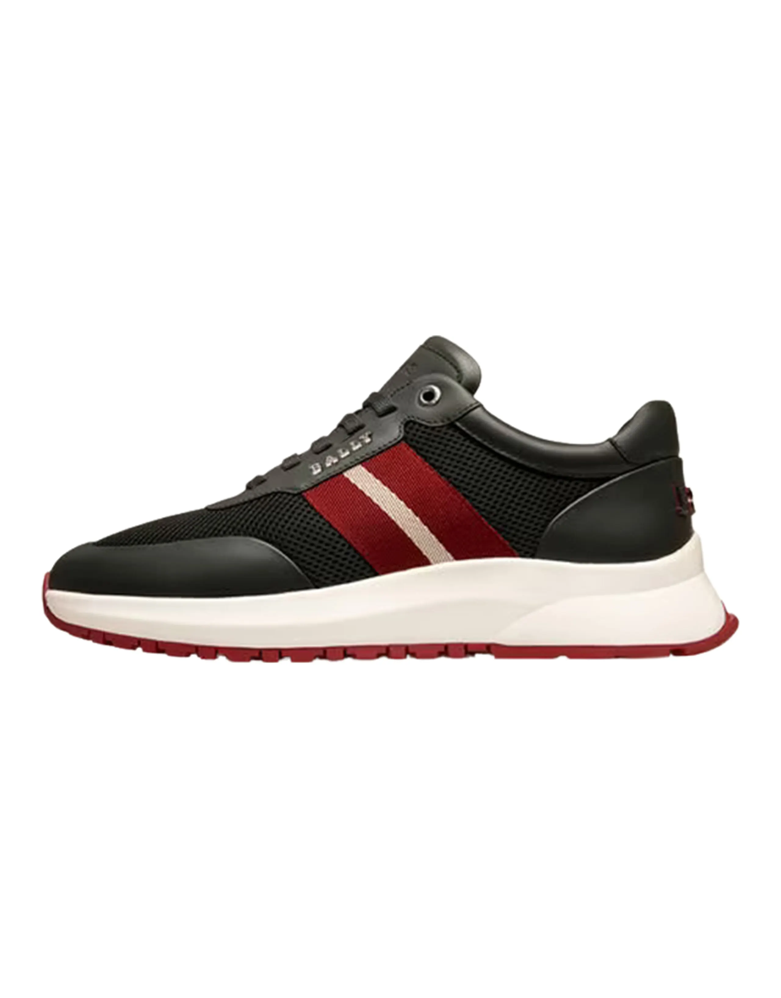BALLY Daryn Low Top Casual Shoes Men's Black Red