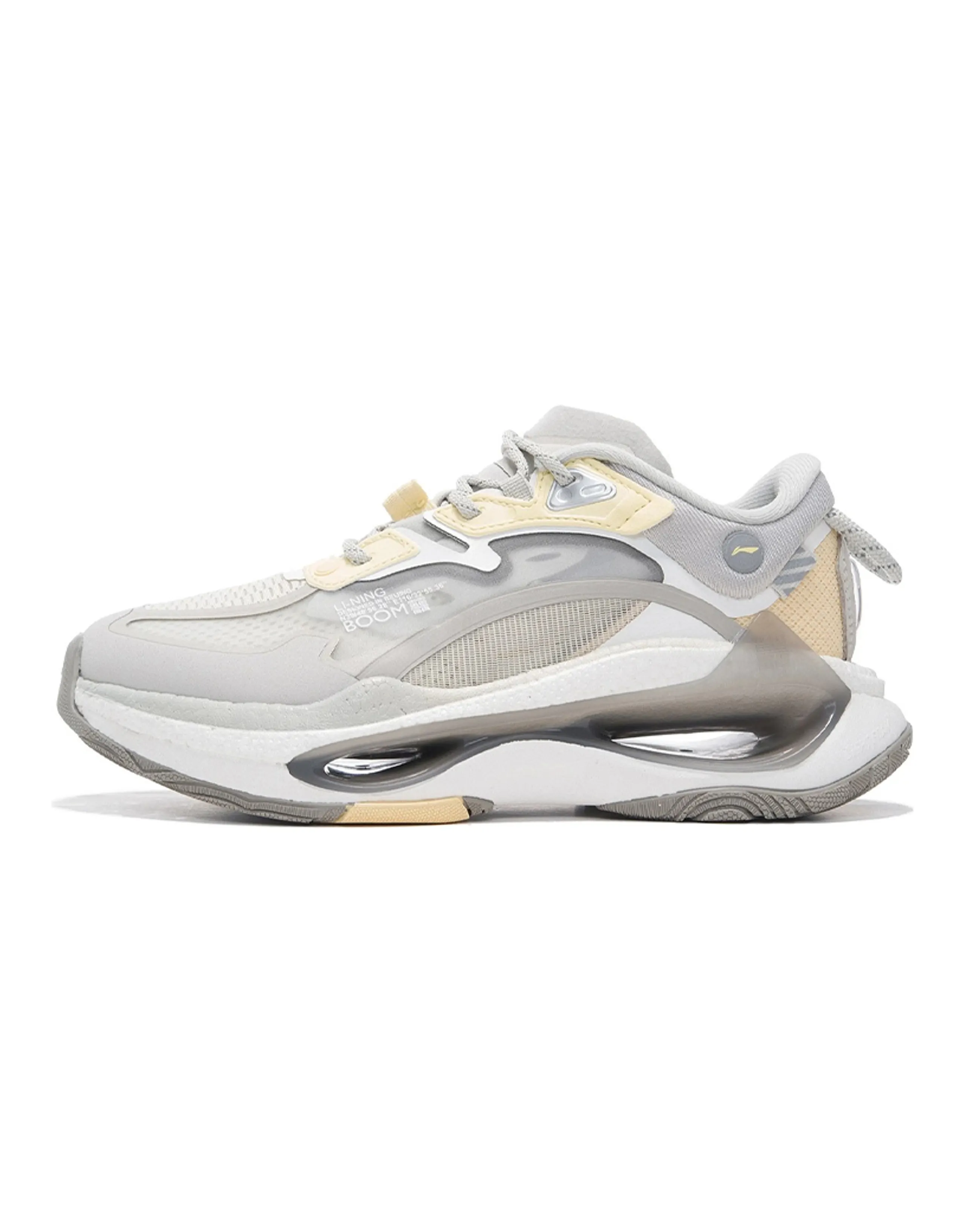 LiNing Exceed Infinity Casual Shoes Women's Low Top Bud Yellow Gray/Antique White