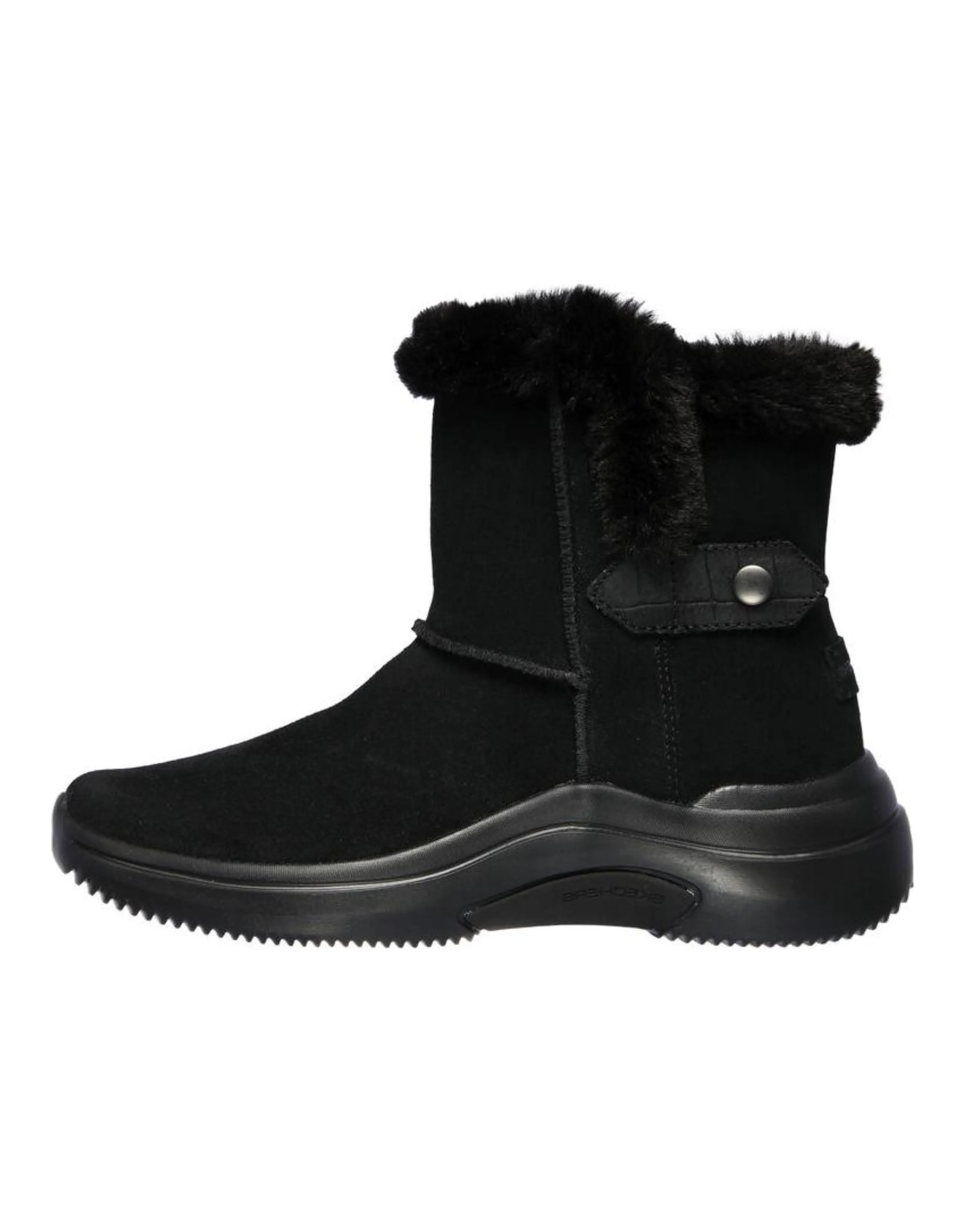 Skechers ON THE GO Warm And Wear-Resistant Short Snow Boots Women's Black
