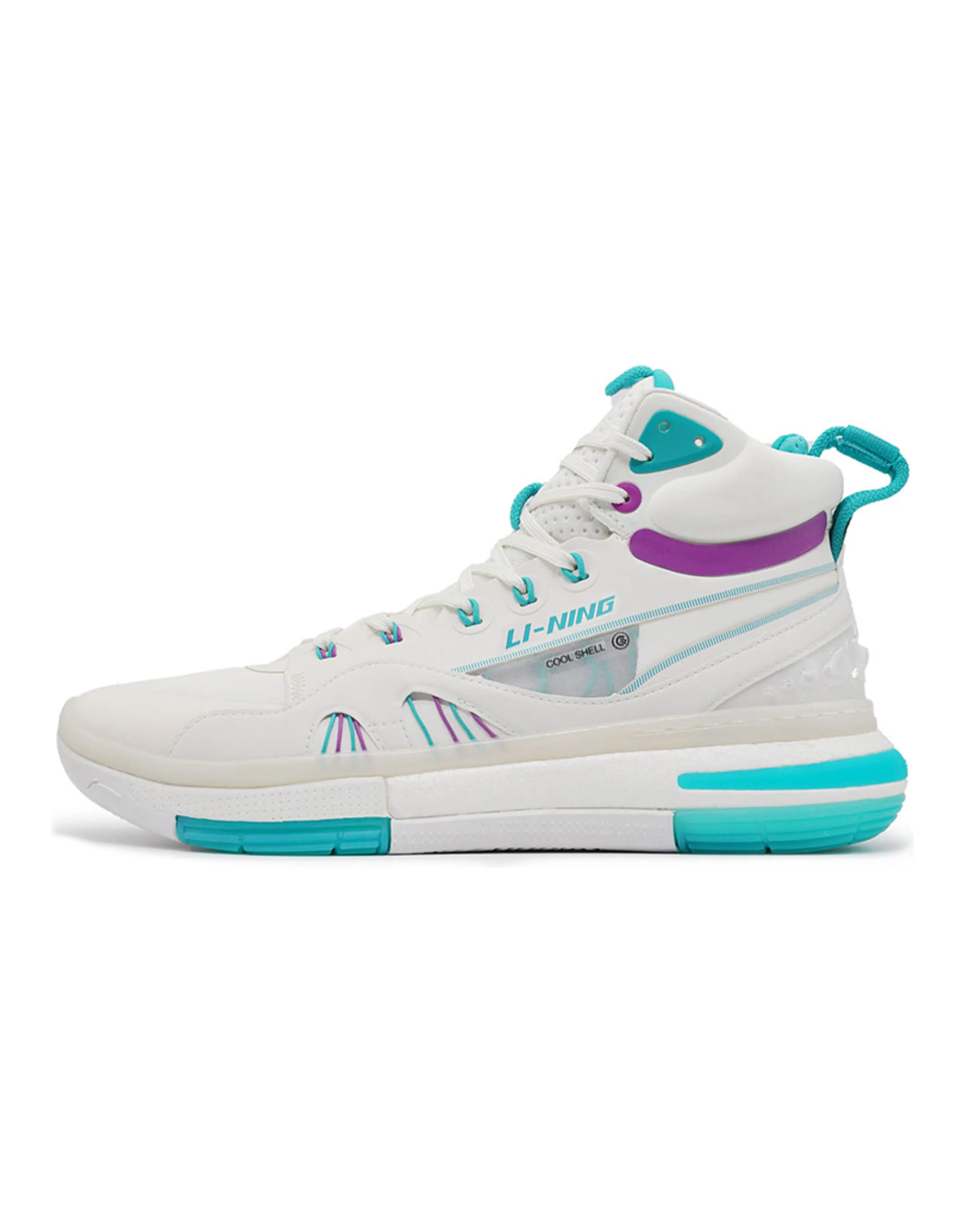 LINING 937 Vintage Basketball Shoes Men High-Top White/Green