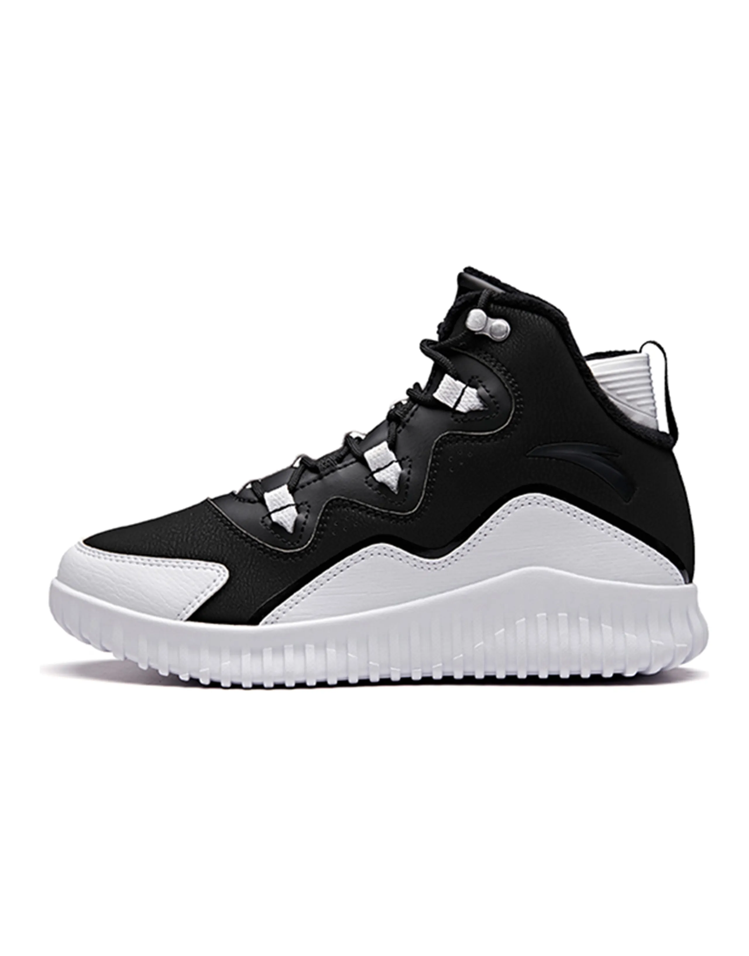 Anta Lightweight Comfortable High-Top Casual Skate Shoes Women's White Black