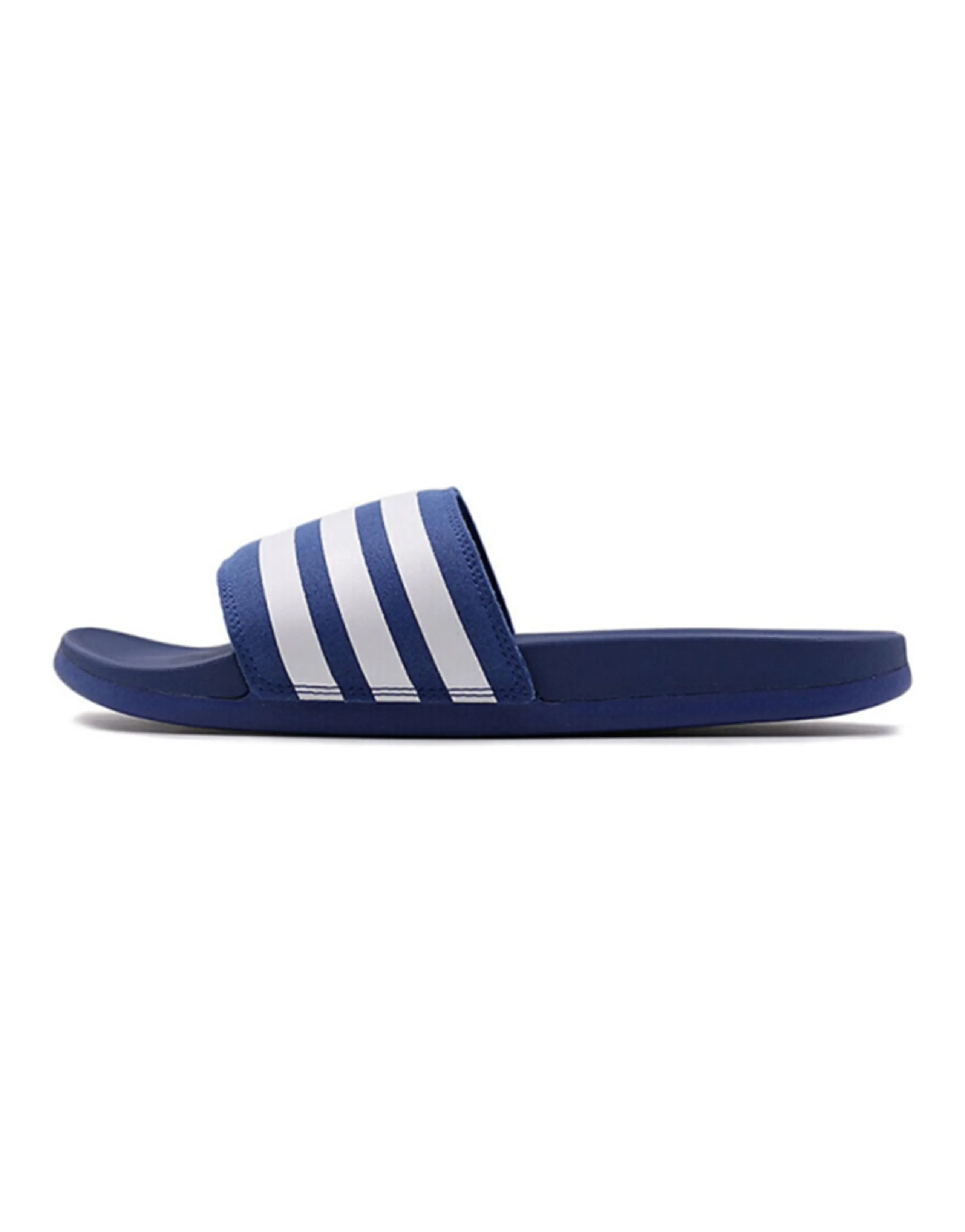 Adidas Adilette Rubber Sole Slip-Resistant Slide Slippers Unisex Blue White