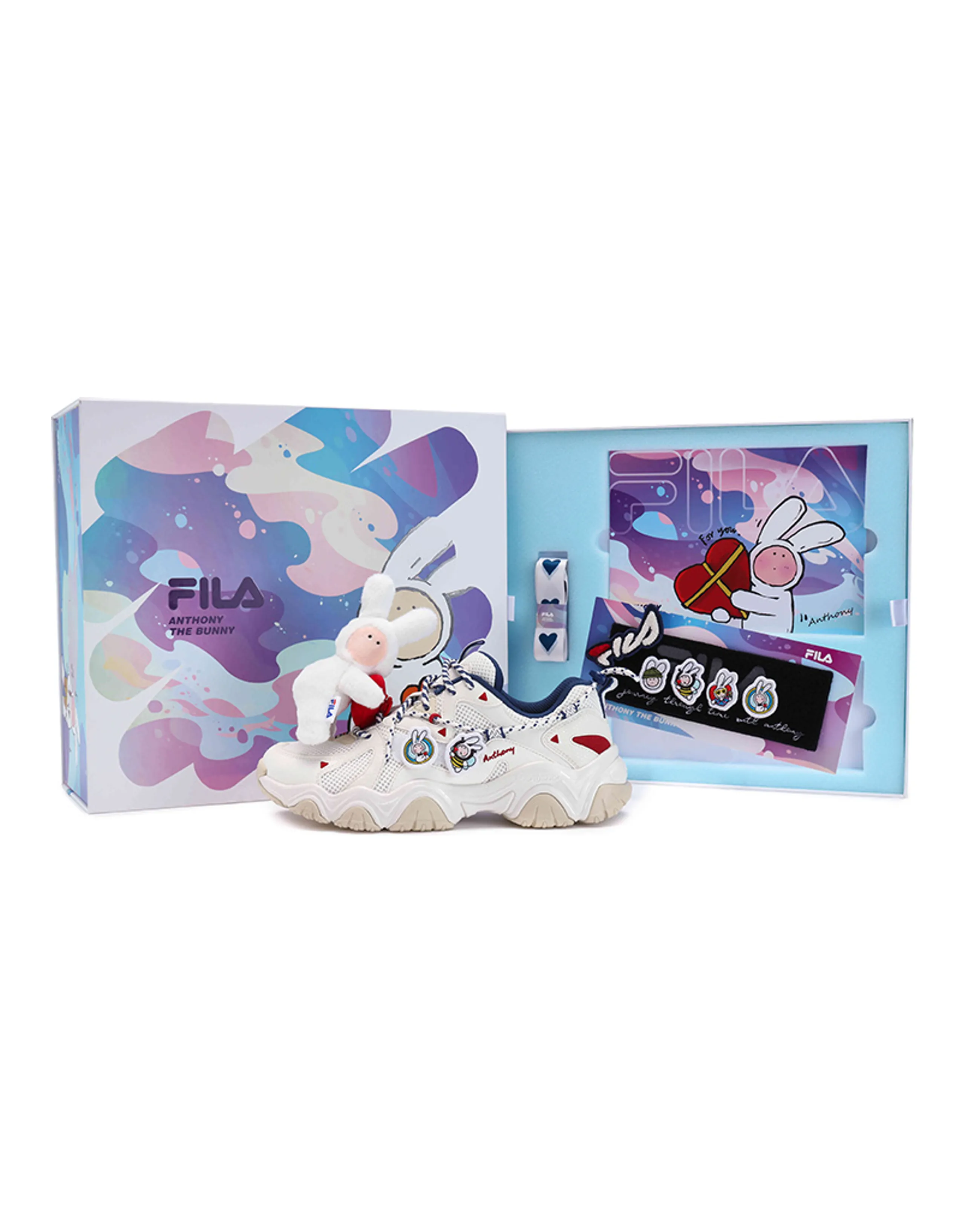 FILA Cat Claw Chunky Sneakers Women's Low-Top Red/White