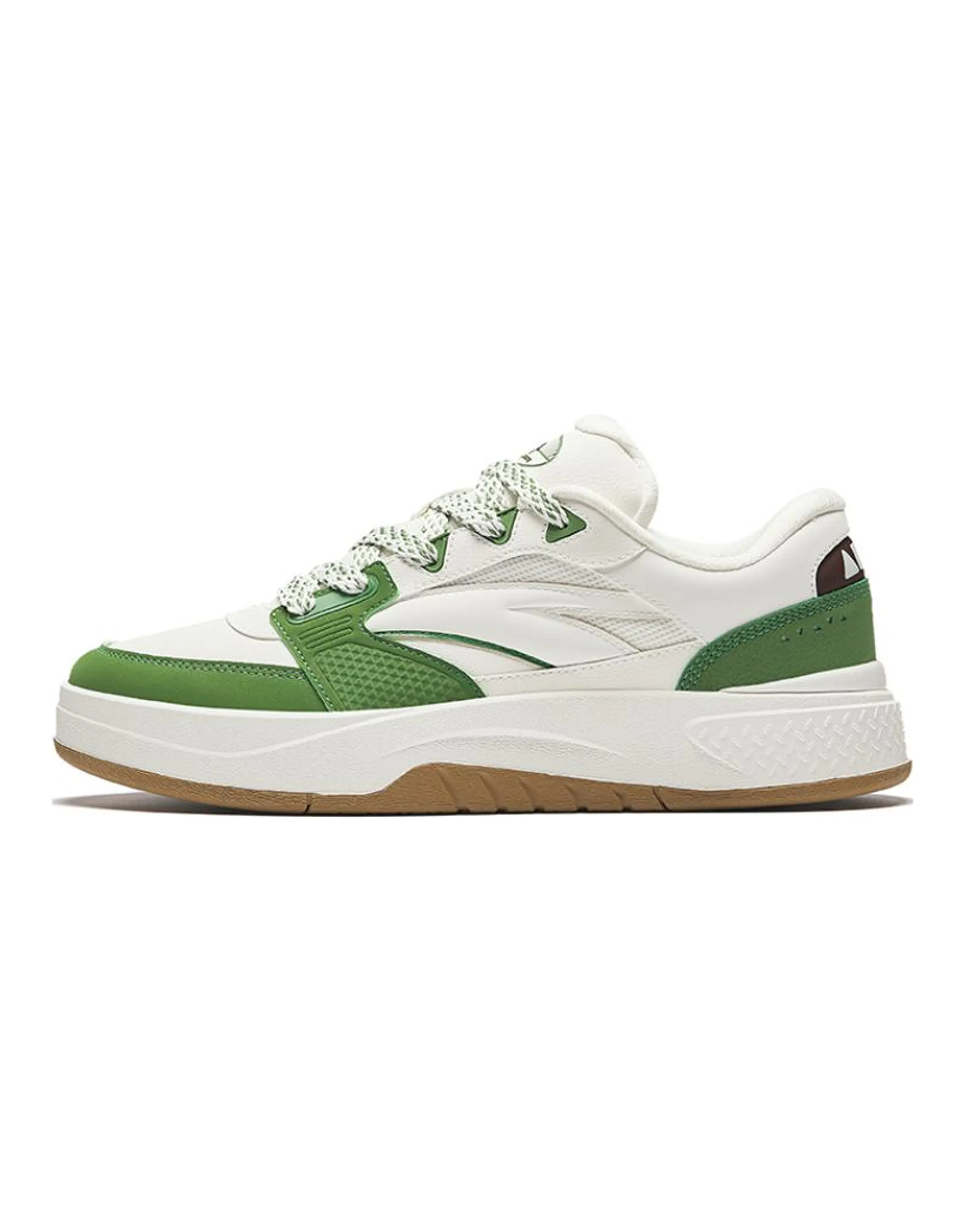 Anta Aoyou Trendy Casual Anti-Slip Wear-Resistant Low-Top Skate Shoes Women's White Green