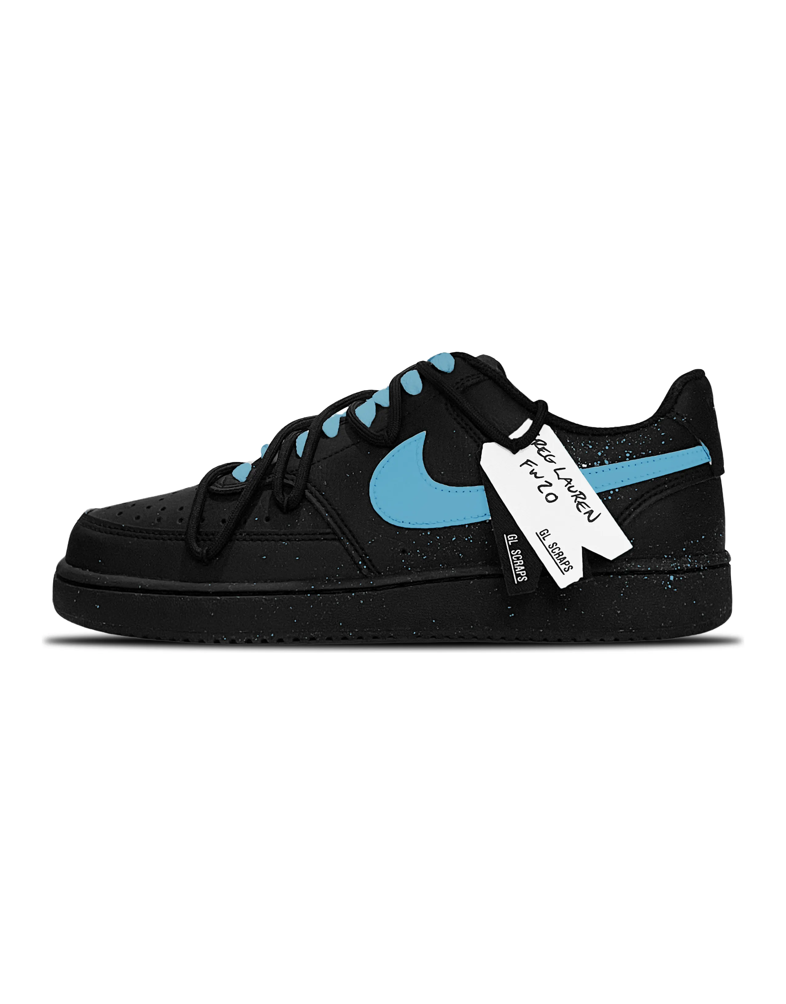 Nike Court Vision Low Quick Dry Low Top Skateboard Shoes Unisex Black Blue