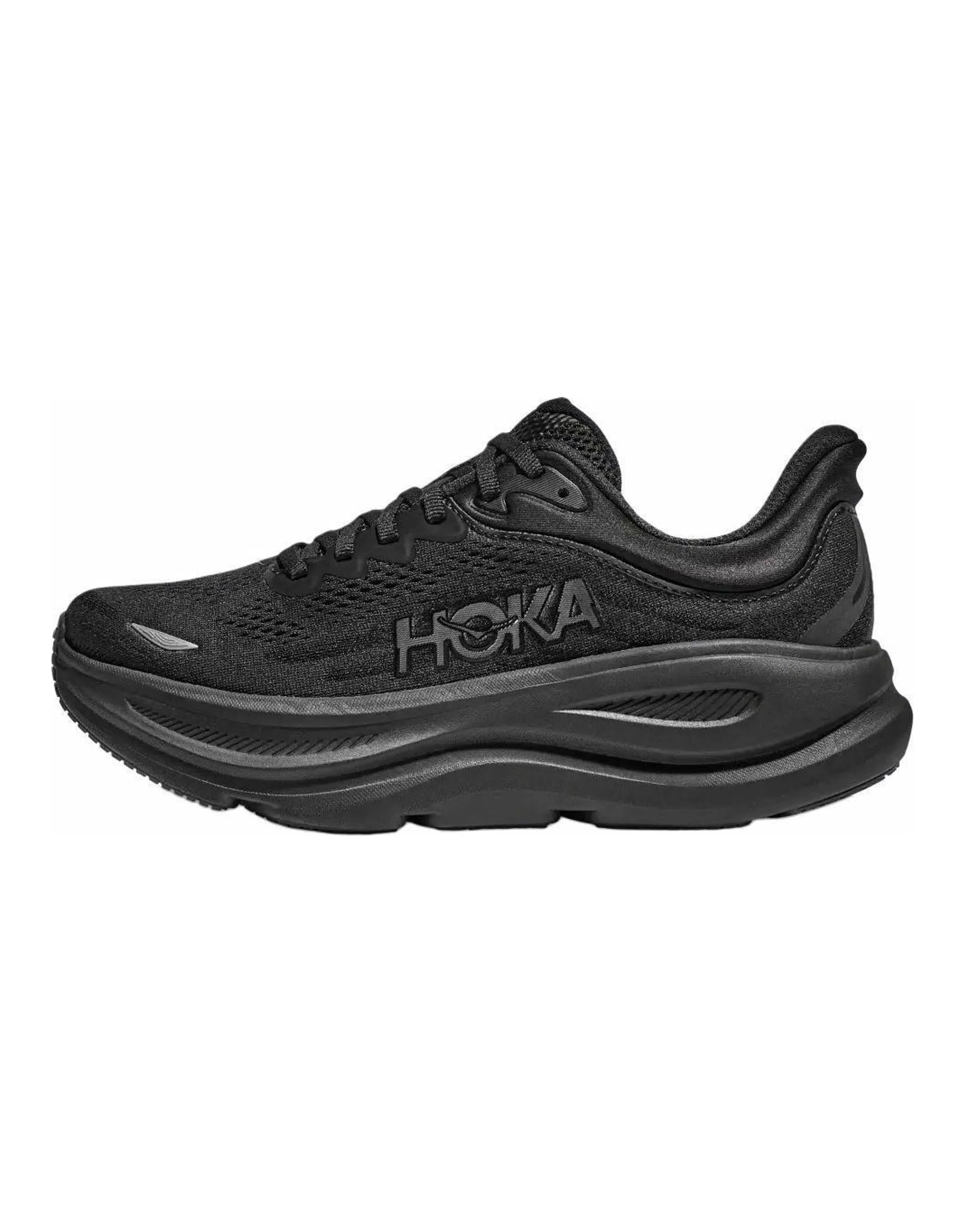 HOKA ONE ONE Bondi 9 Anti Slip Wear Resistant Low Top Running Shoes Men's Black