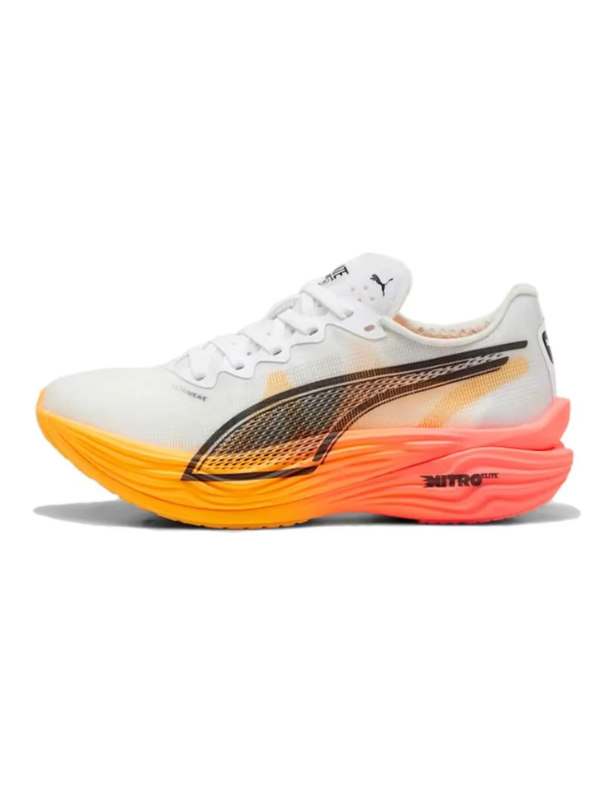 PUMA Deviate NITRO Elite Anti-Slip Wear-Resistant Low-Top Casual Running Shoes Women's White Black