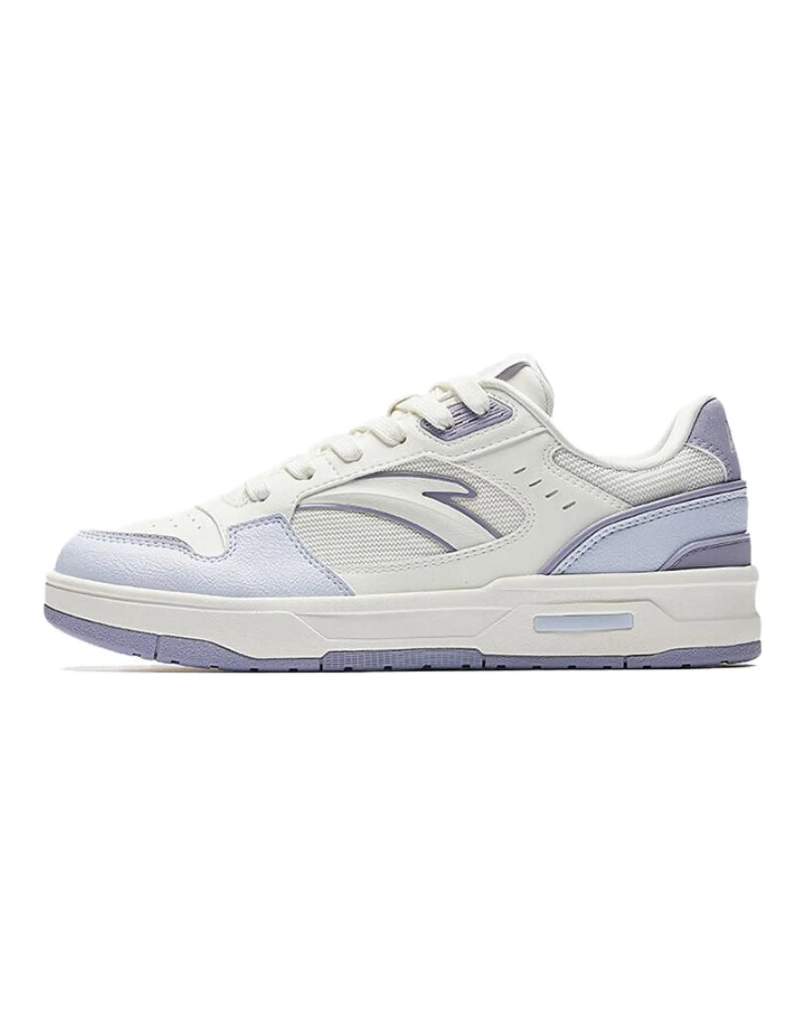 Anta Flame 1.0 Versatile Comfortable Trendy Breathable Lightweight Low-Top Skate Shoes Women's White Purple