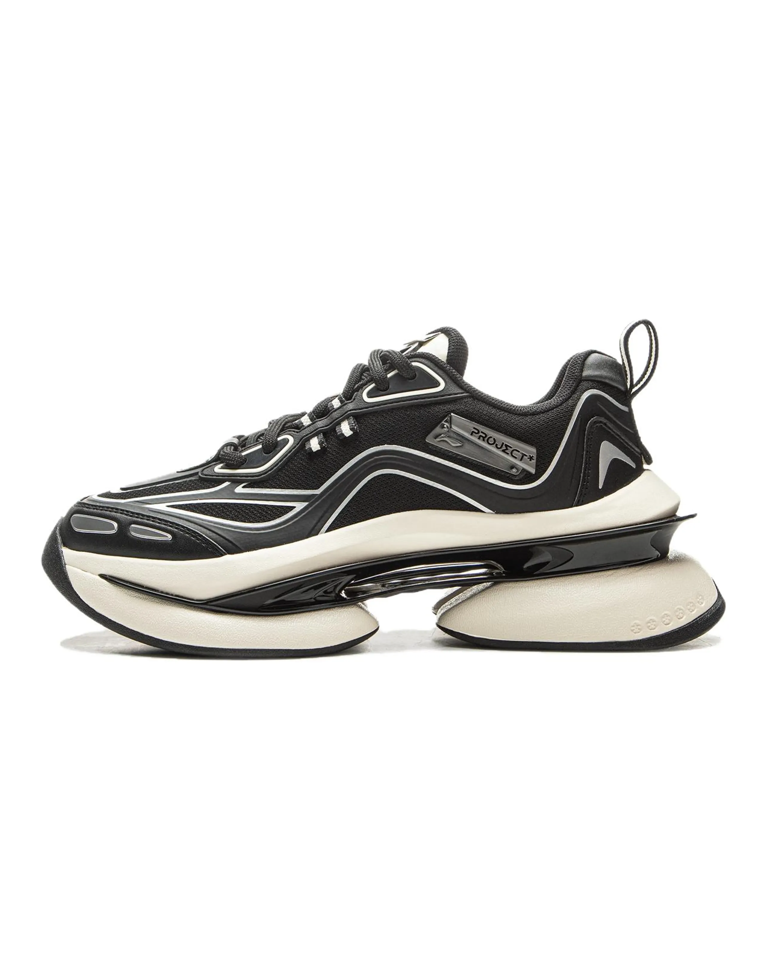 LI-NING Project* Lingkong Comfortable Simple Cushioned Wear-Resistant Low-Top Casual Shoes Women's Black