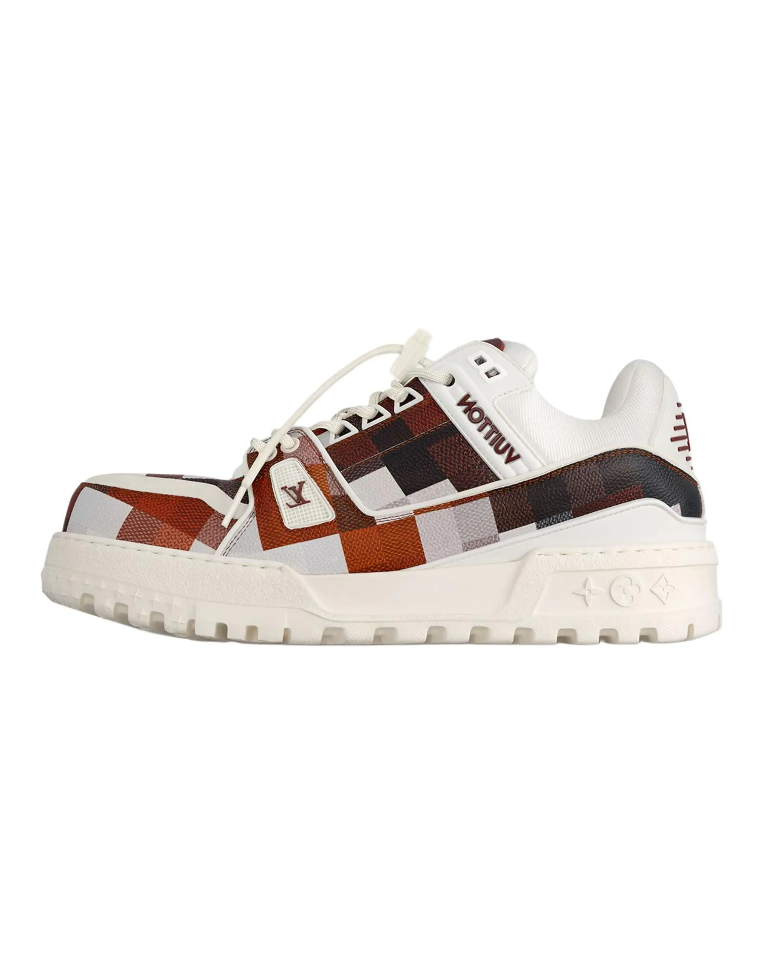 LOUIS VUITTON Trainer Maxi Low-Top Casual Shoes Men's Chestnut Brown