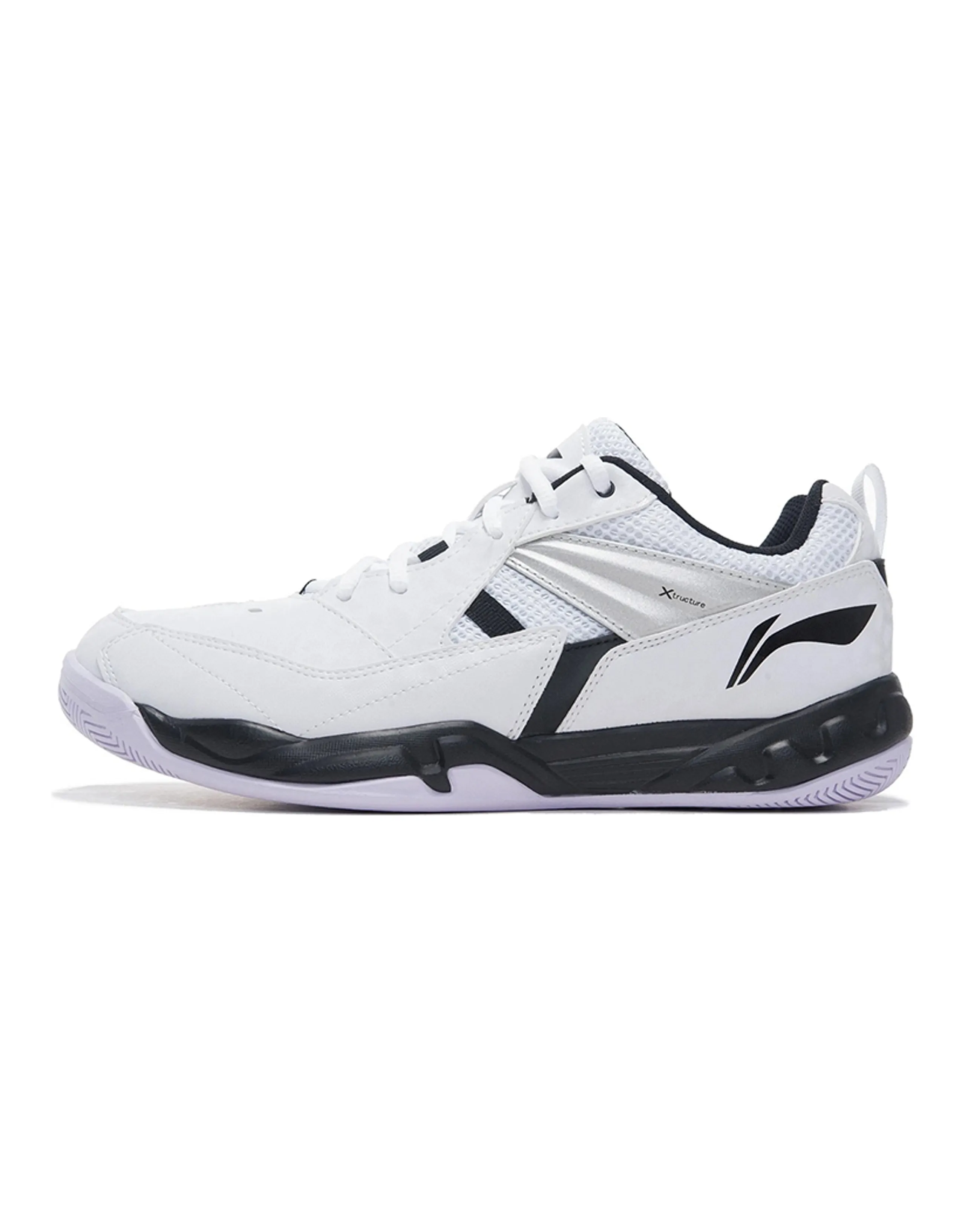 LiNing Koba Cushioned Slip Resistant Abrasion Resistant Breathable Low Top Badminton Shoes White Black