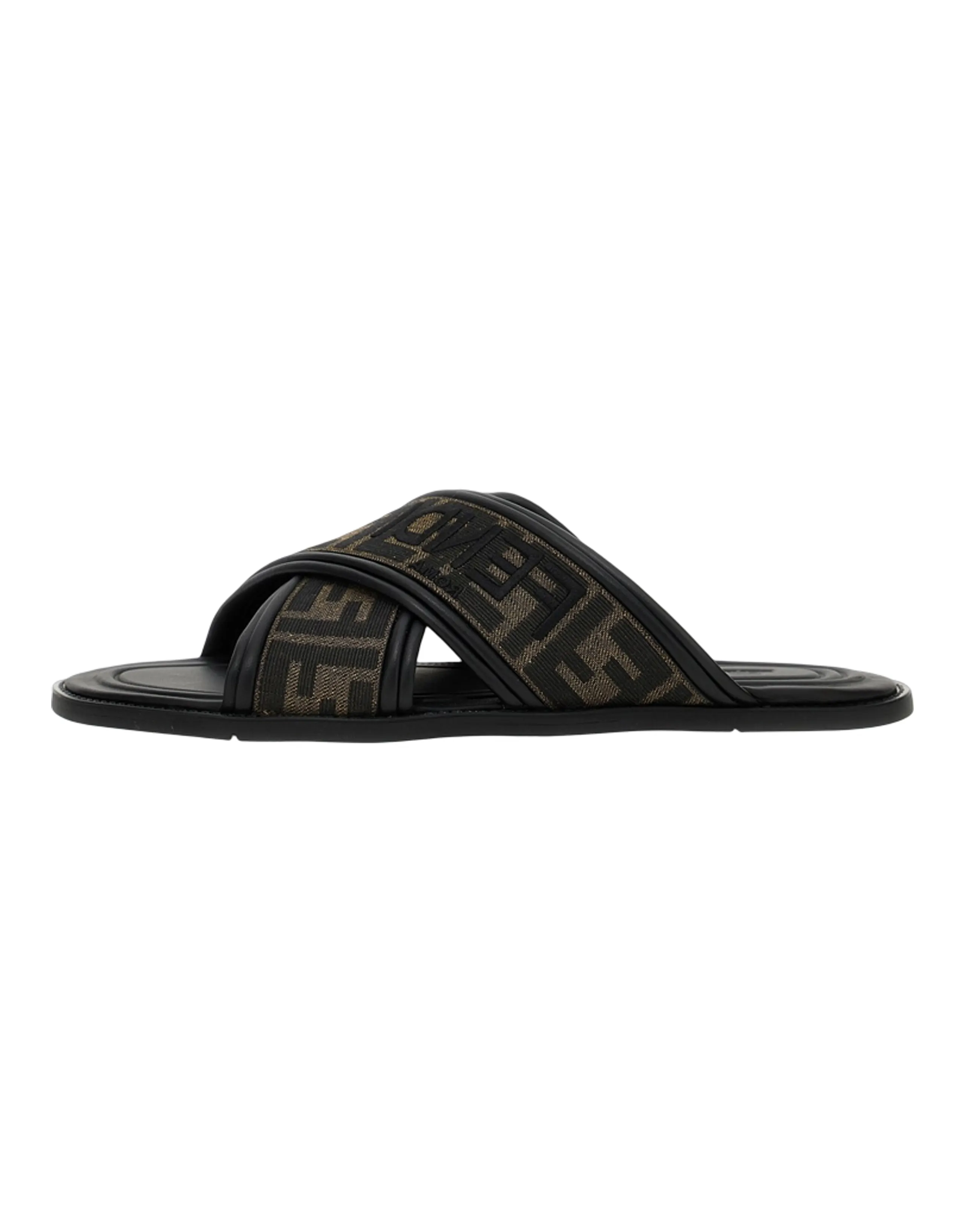 FENDI Ff Logo Detail Crossed Slides