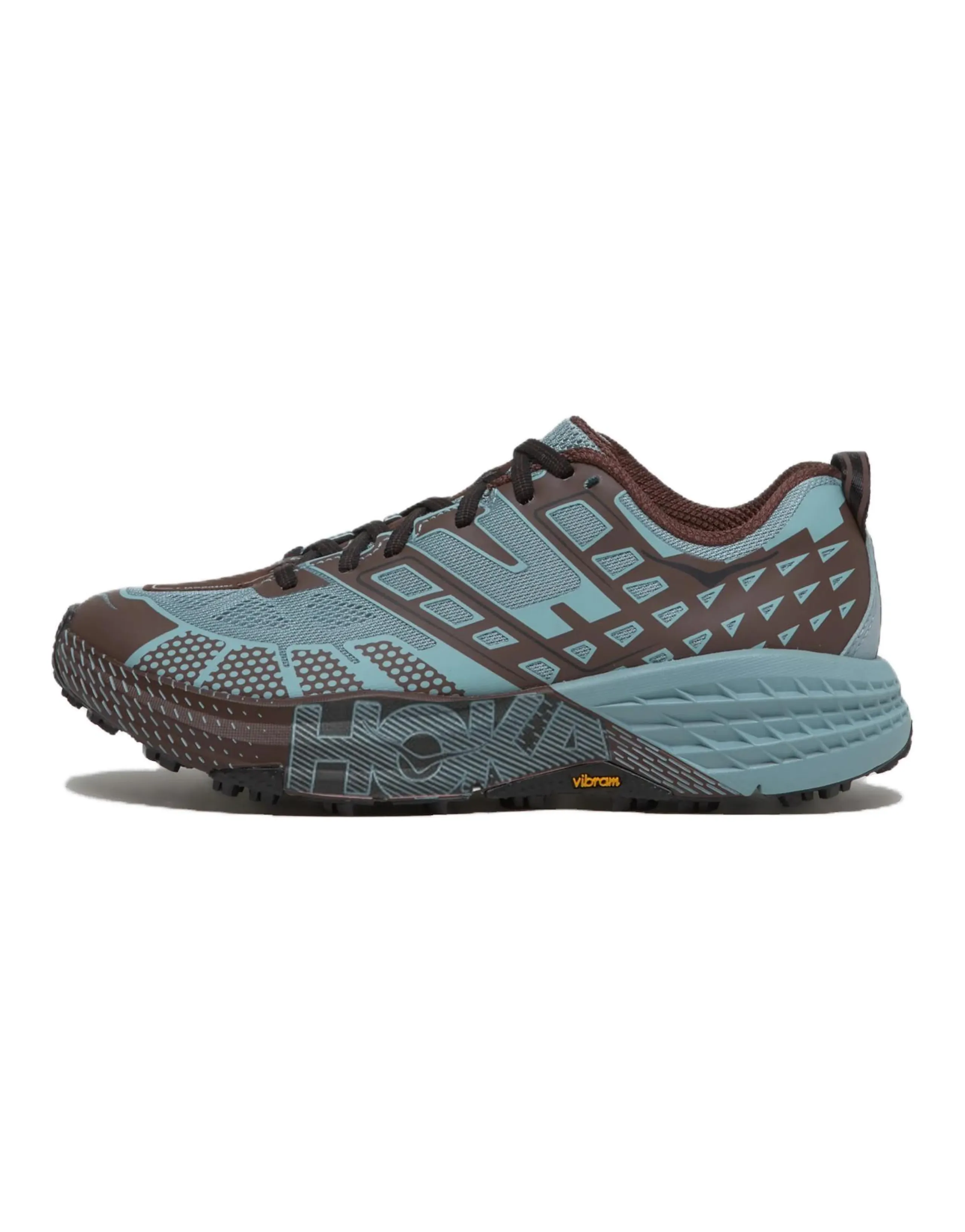 HOKA ONE ONE SPEEDGOAT 2 Abrasion Resistant Low Top Running Shoes Unisex Blue Brown
