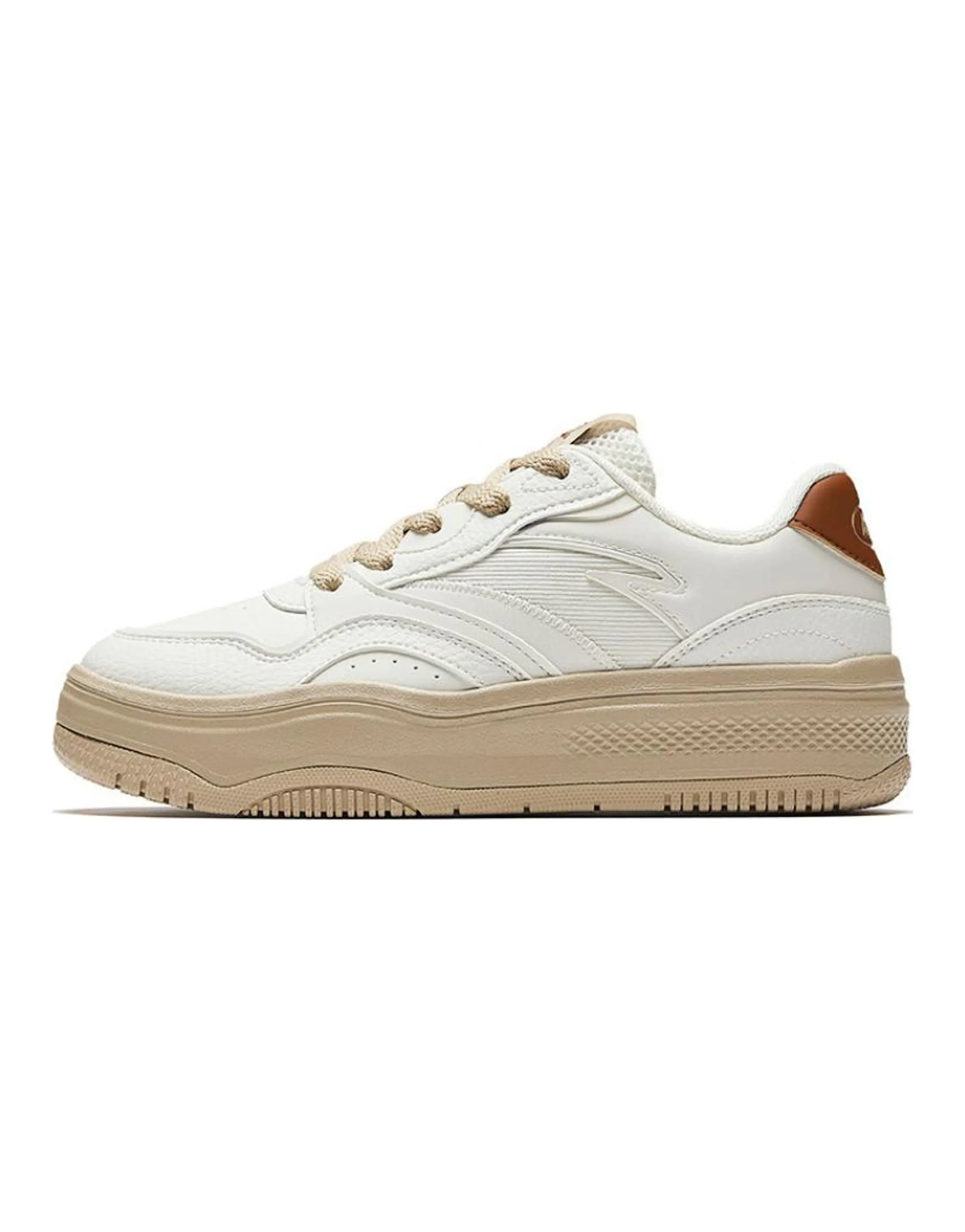 Anta Street Stubborn 2 Comfortable Versatile Slip-Resistant Cushioned Low-Top Skate Shoes Women's White Brown