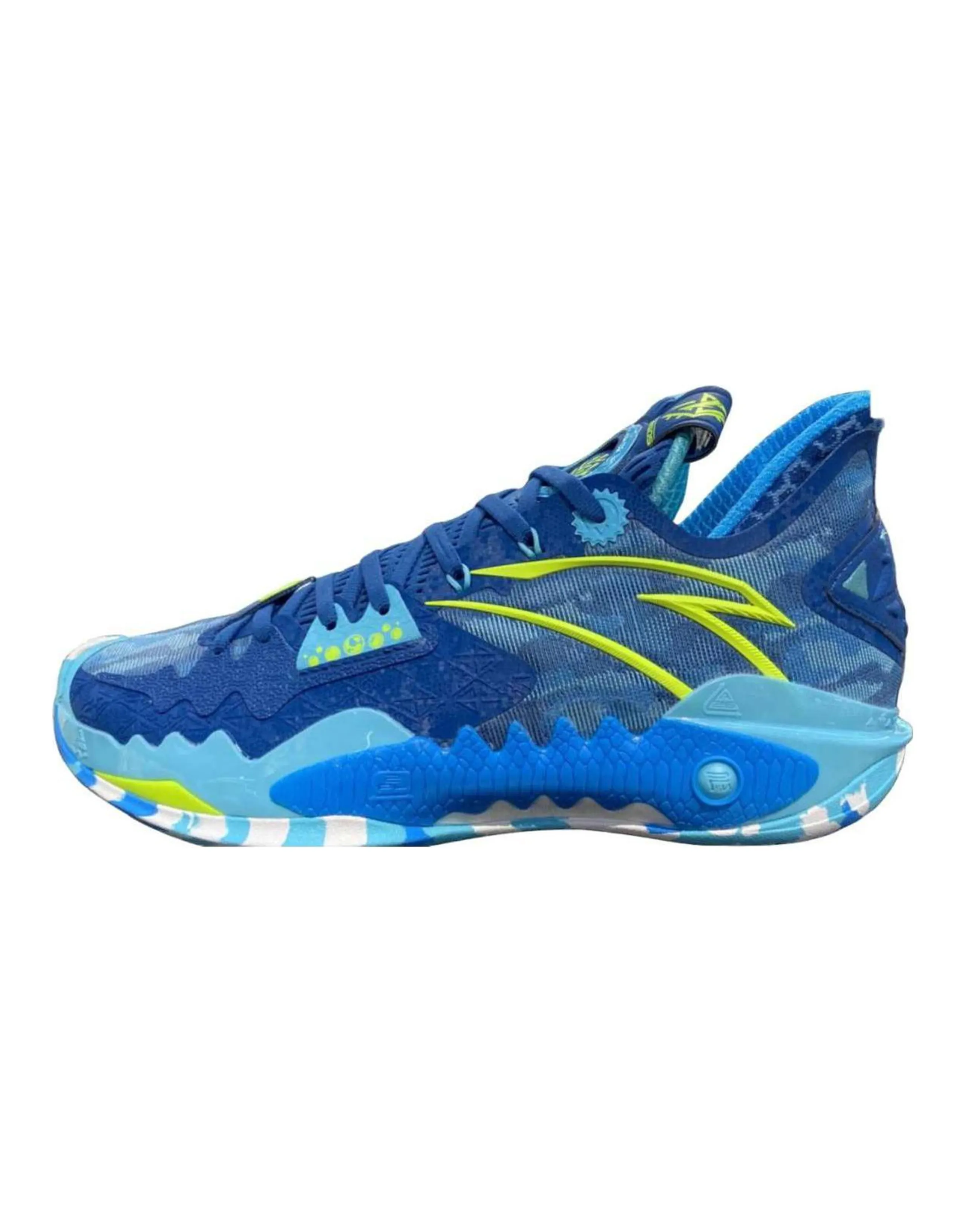 ANTA Shock Wave 5 Basketball Shoes Men Low-Top Blue