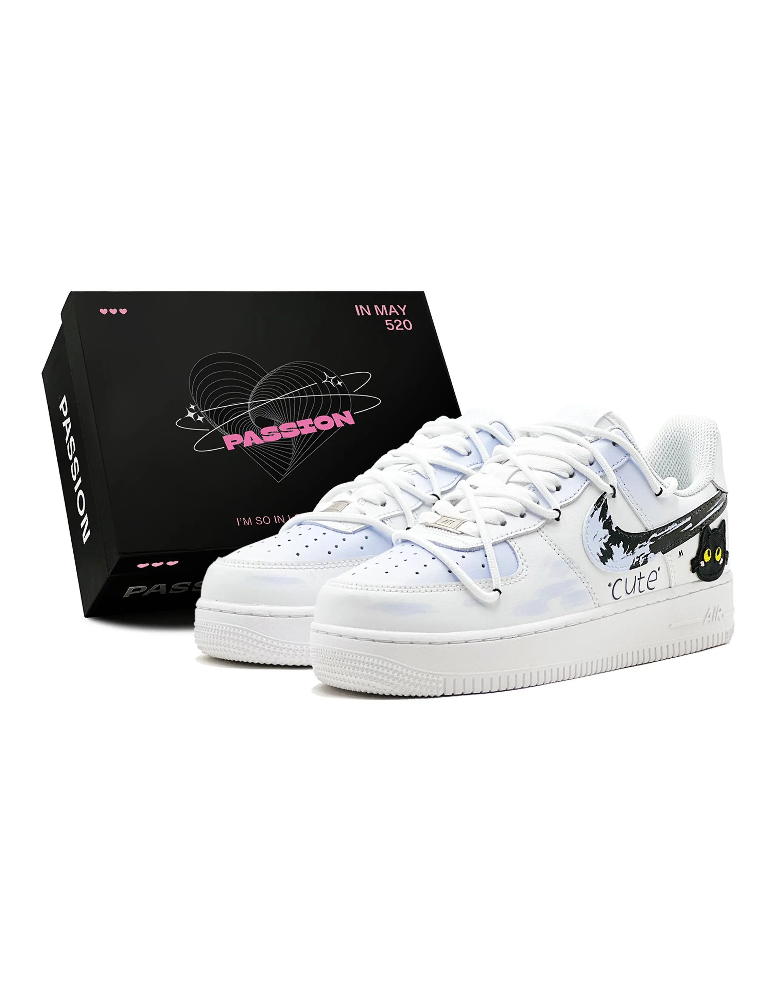 Nike Air Force 1 Skateboard Shoes Women's Low-Top Black