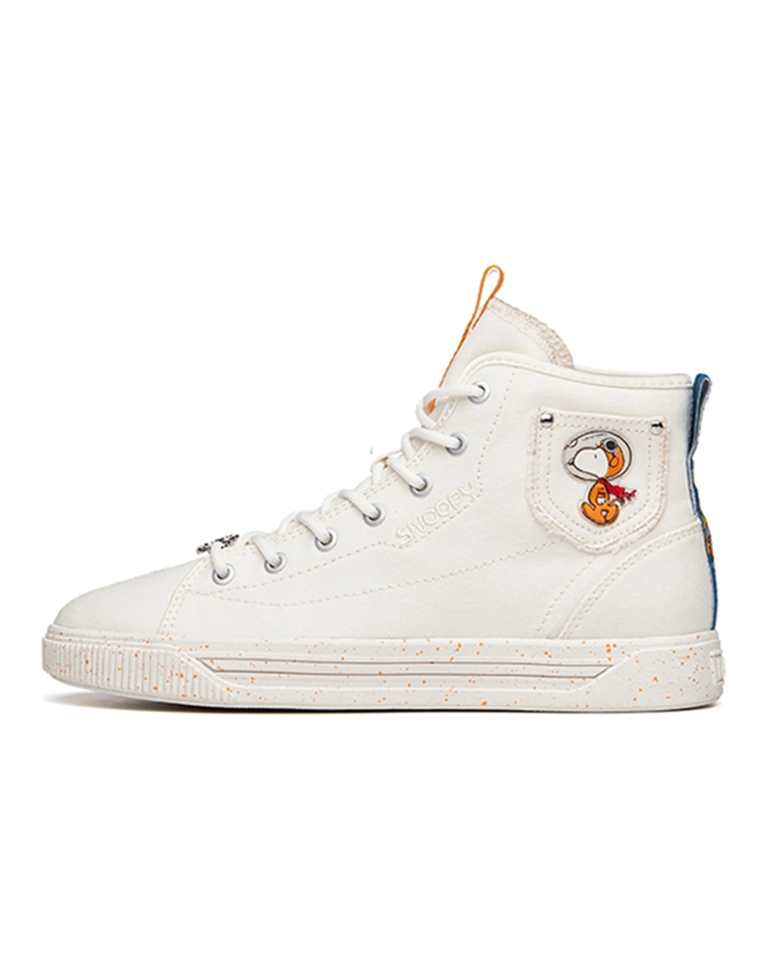 ANTA X Snoopy Skateboarding Series Sneakers High 'White' Women's