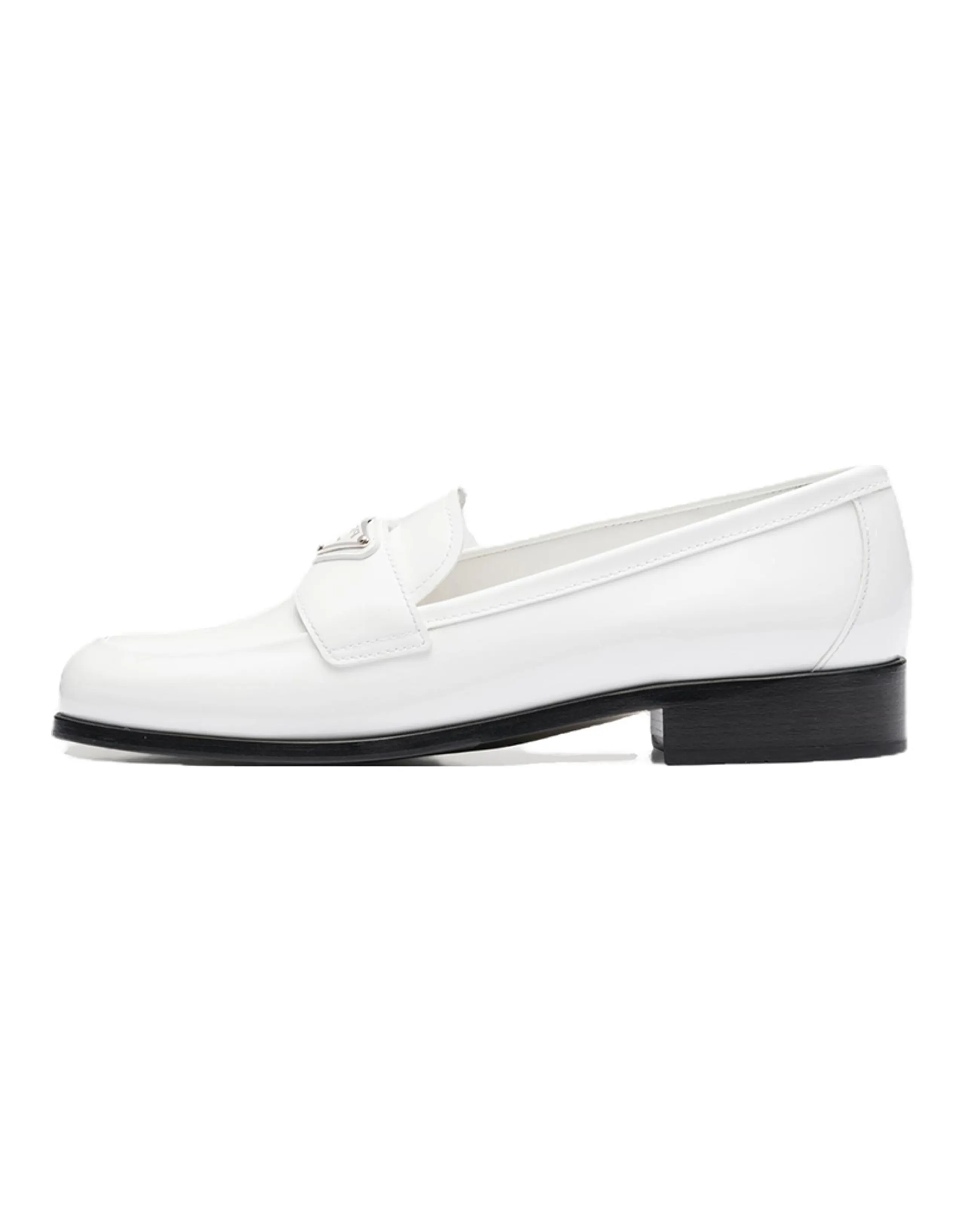 PRADA Leather Comfortable Simple Women's Casual Flats Women's White