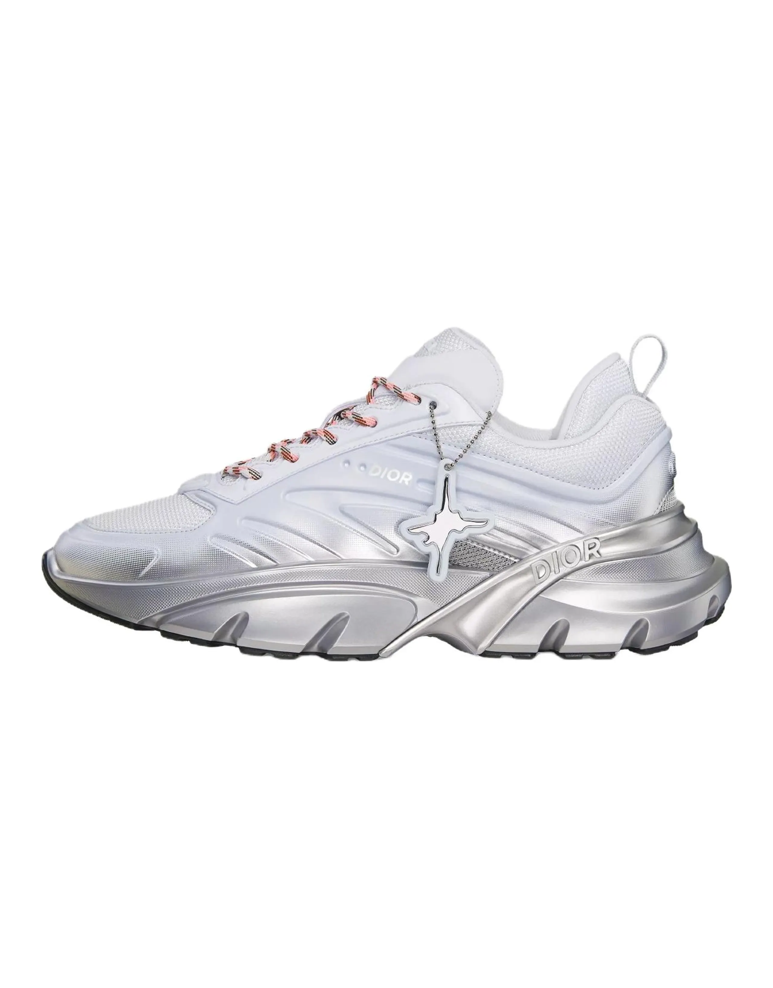 DIOR Lewis Hamilton Collaboration B44 Blade Fabric Round Toe Lace-Up Low-Top Dad Shoes Men's Gradient White Limited Numbered Edition