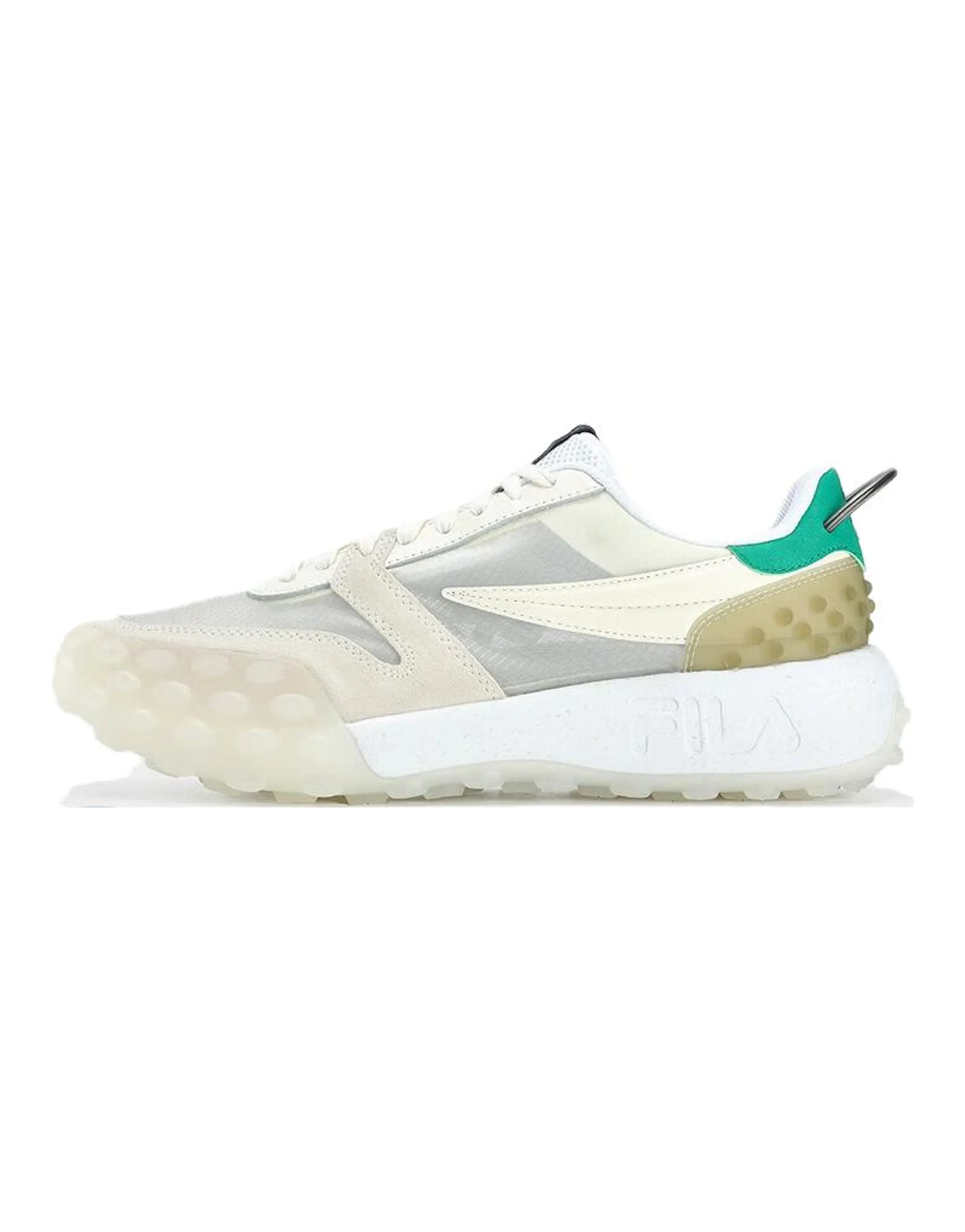 FILA Gara Anti-Slip Wear-Resistant Low-Top Running Shoes Men's White Green