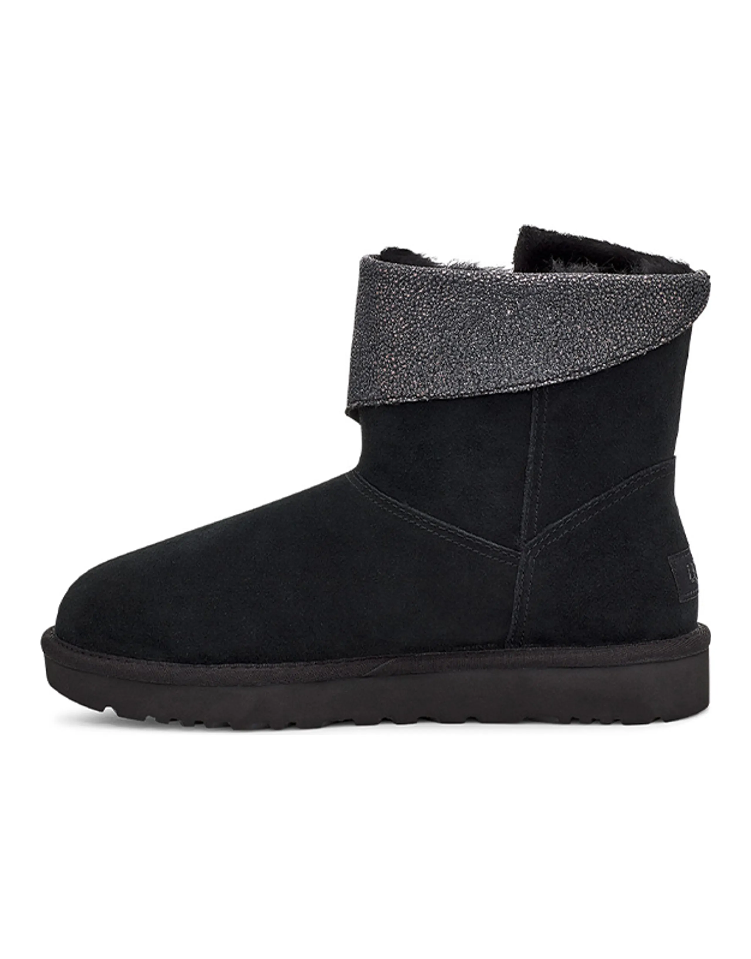 UGG Classic Caviar Mini Fleece Lined Black Women's