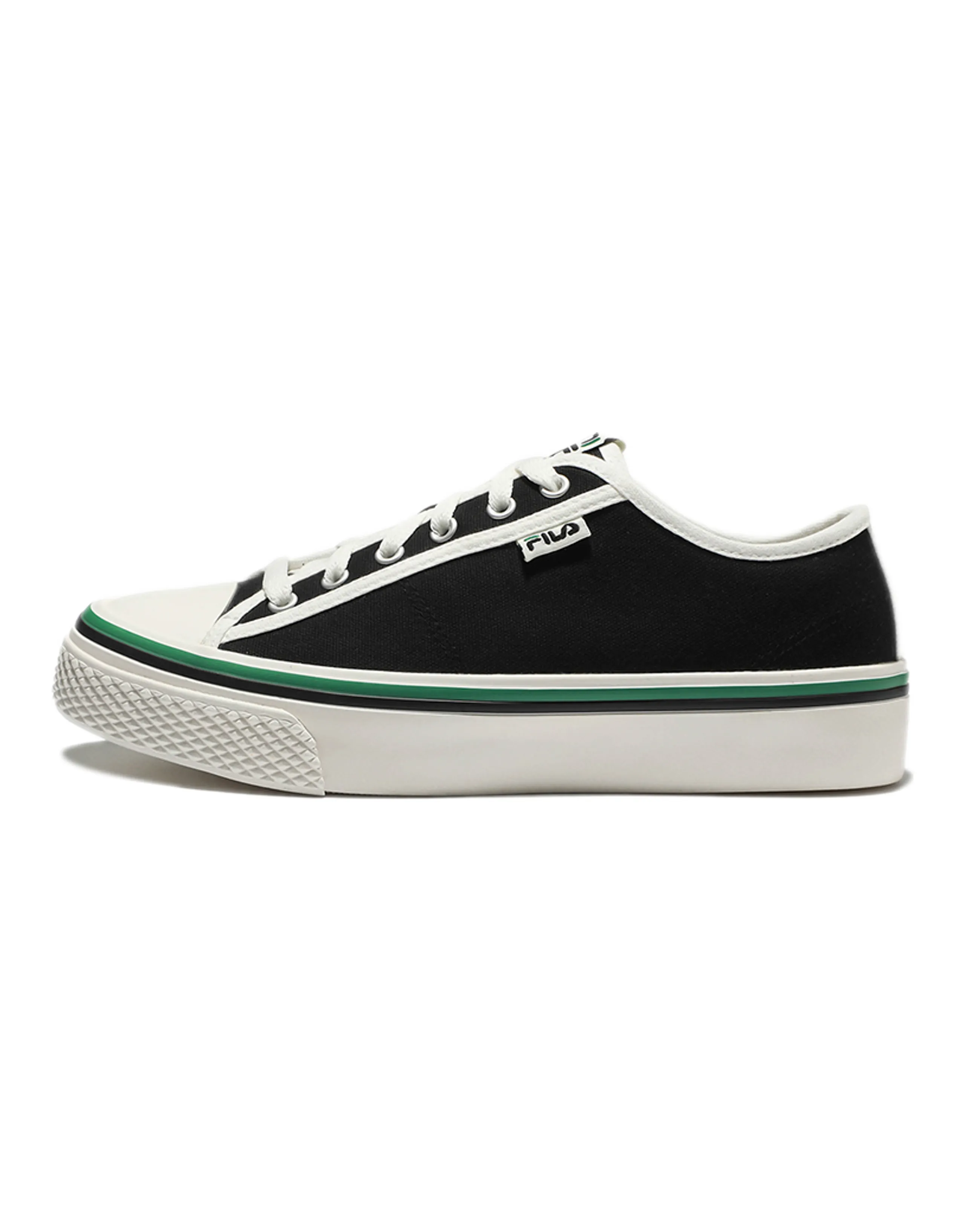 FILA Scanline Slip-Resistant Cushioning Wear-Resistant Low-Top Skateboard Shoes Unisex Black