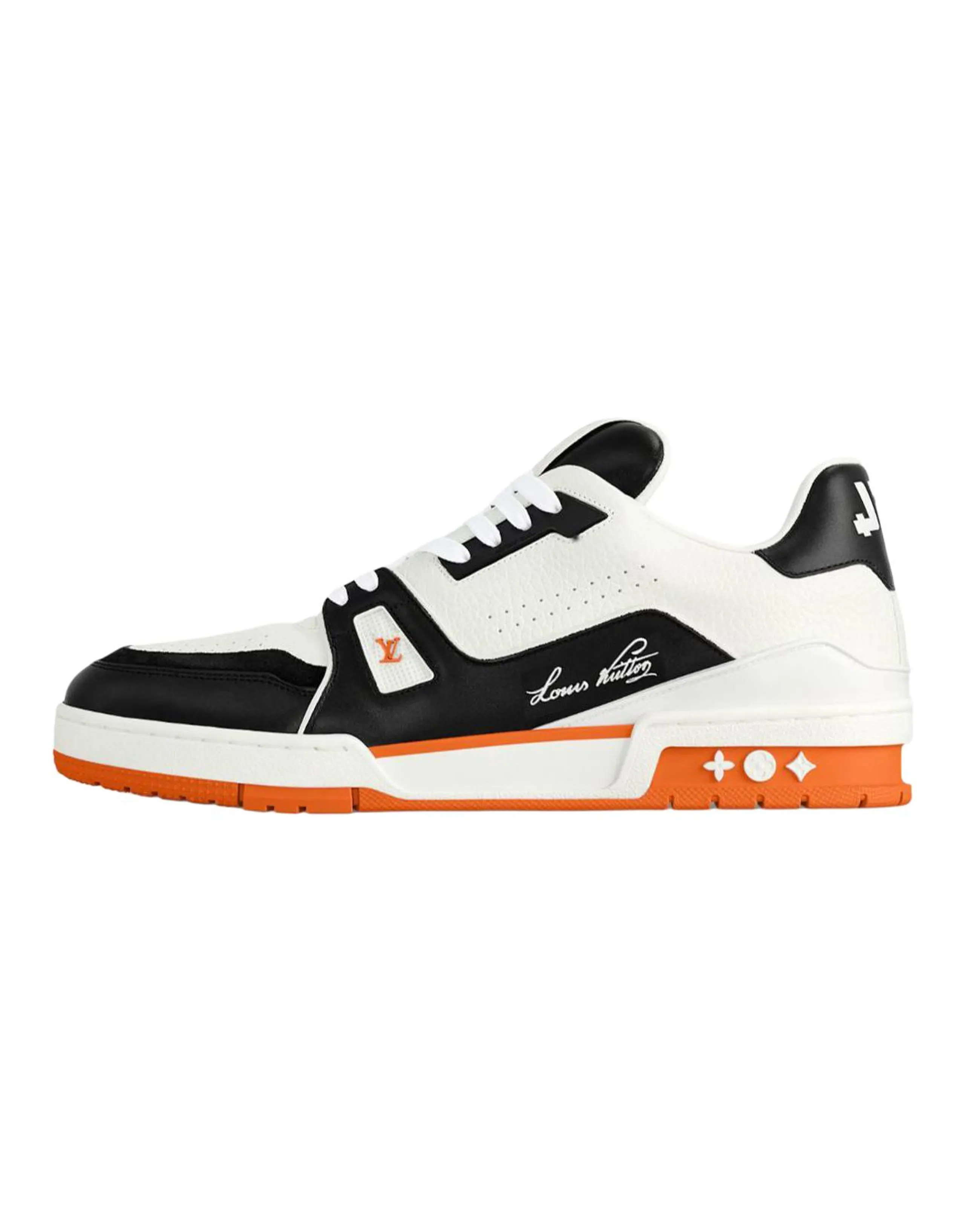 LOUIS VUITTON Trainer Low-Top Skateboard Shoes Men's Orange
