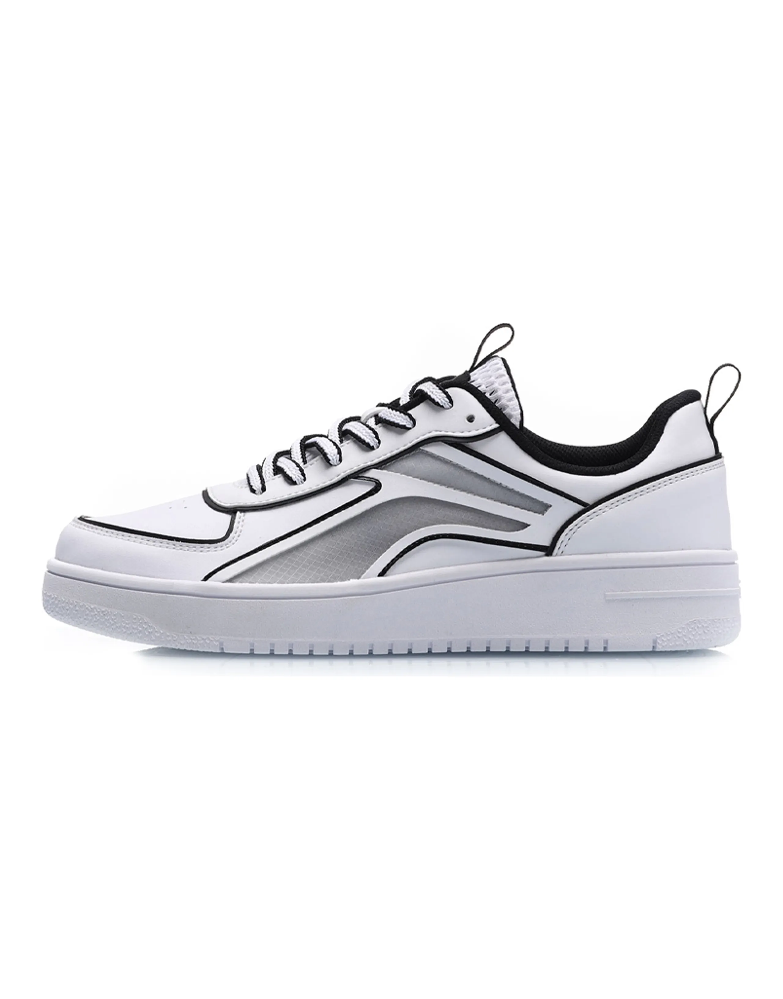 LiNing Anti-Slip Wear-Resistant Low-Top Skateboard Shoes Women's White Black