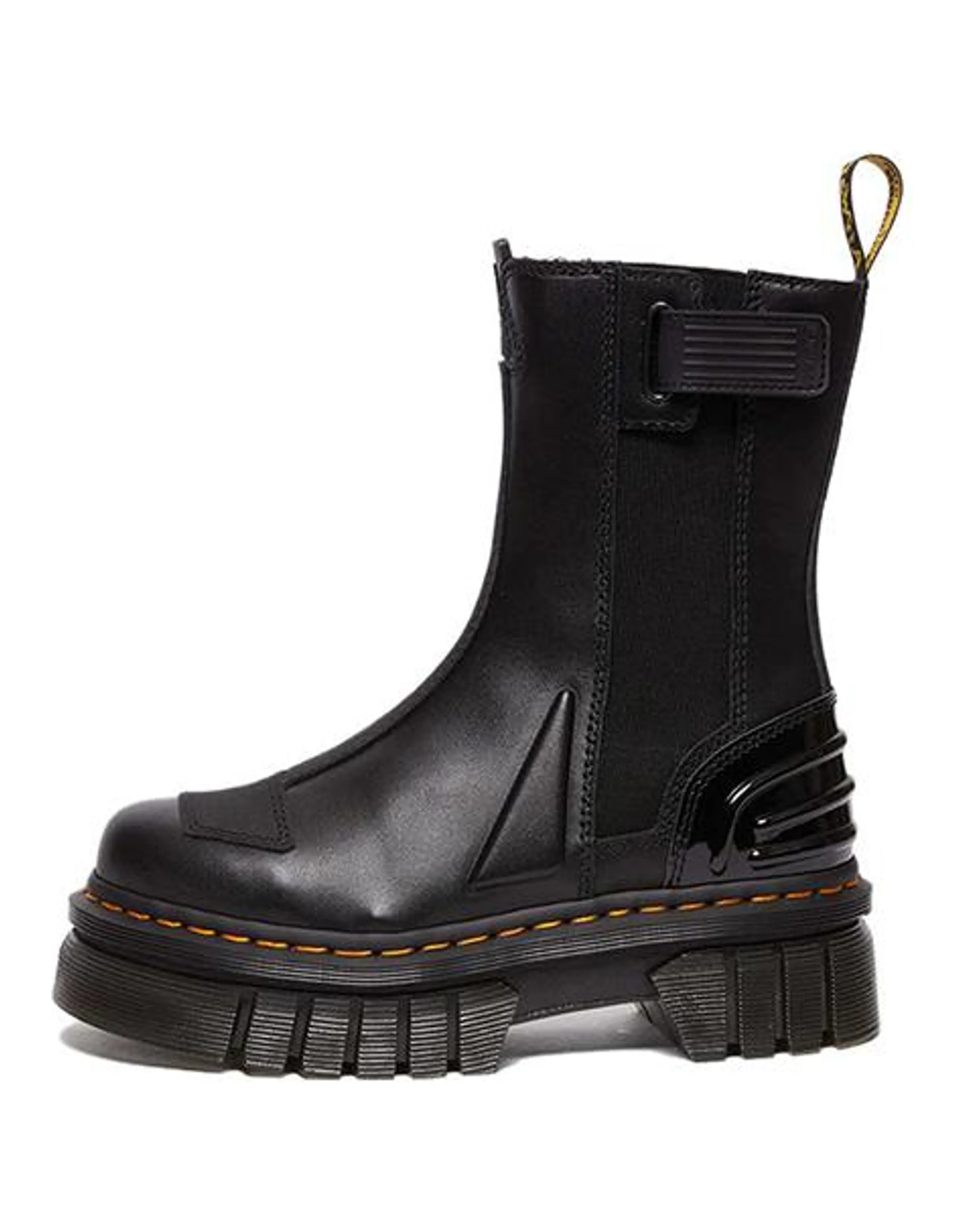 Dr.Martens Audrick Alternative Leather Chelsea Hi Platform Boots 'Black' Women's