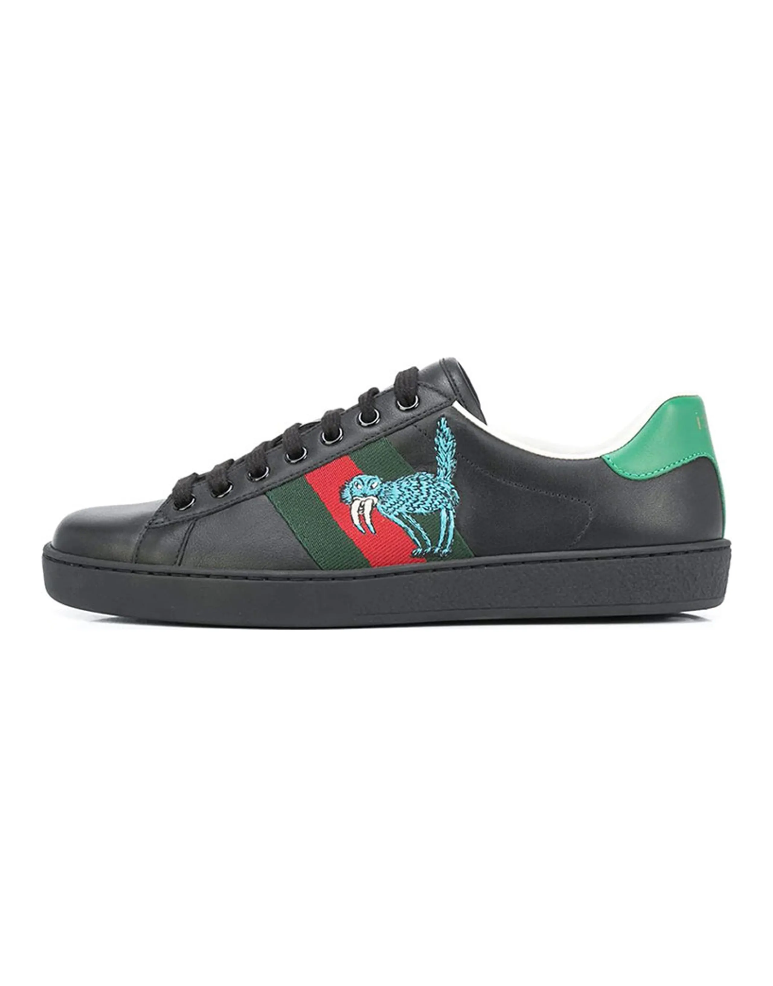 GUCCI ACE Stylish Skateboarding Shoes Men's Black