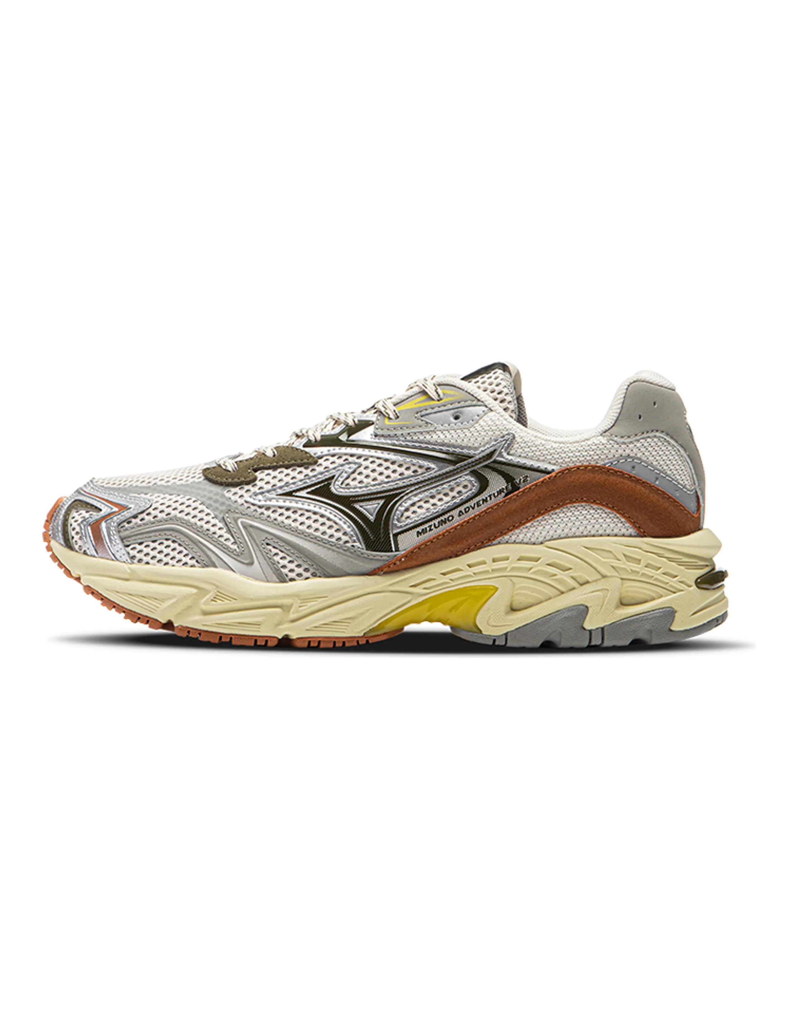 Mizuno ADVENTURE Series V2 Comfort Versatile Wear-Resistant Breathable Low-Top Dad Shoes Unisex Silver Brown