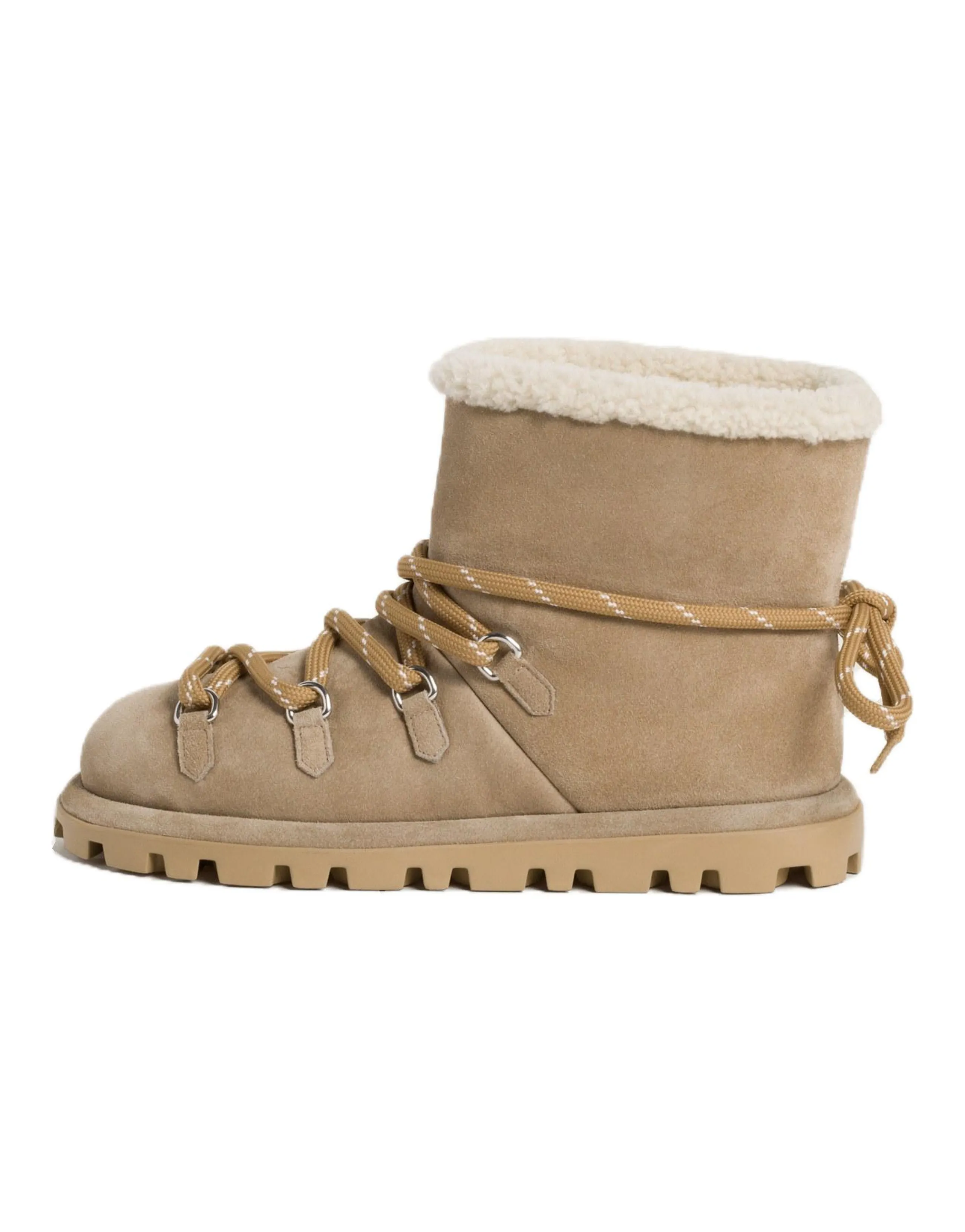 MIU MIU Short Snow Boots Women's Brown