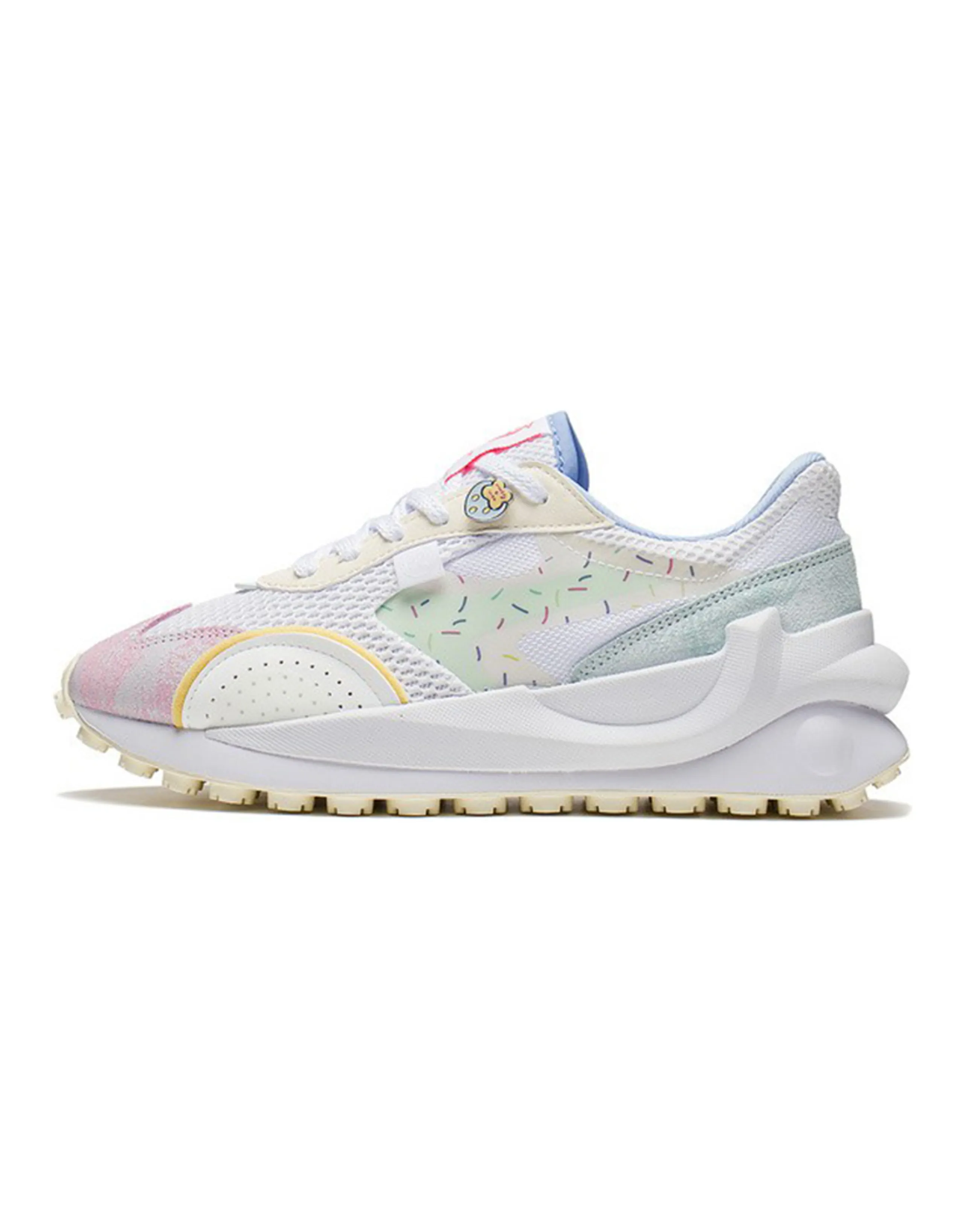 LINING Casual Shoes Women's Low Top Standard White/First Lotus Pink/Light Ancient Yellow